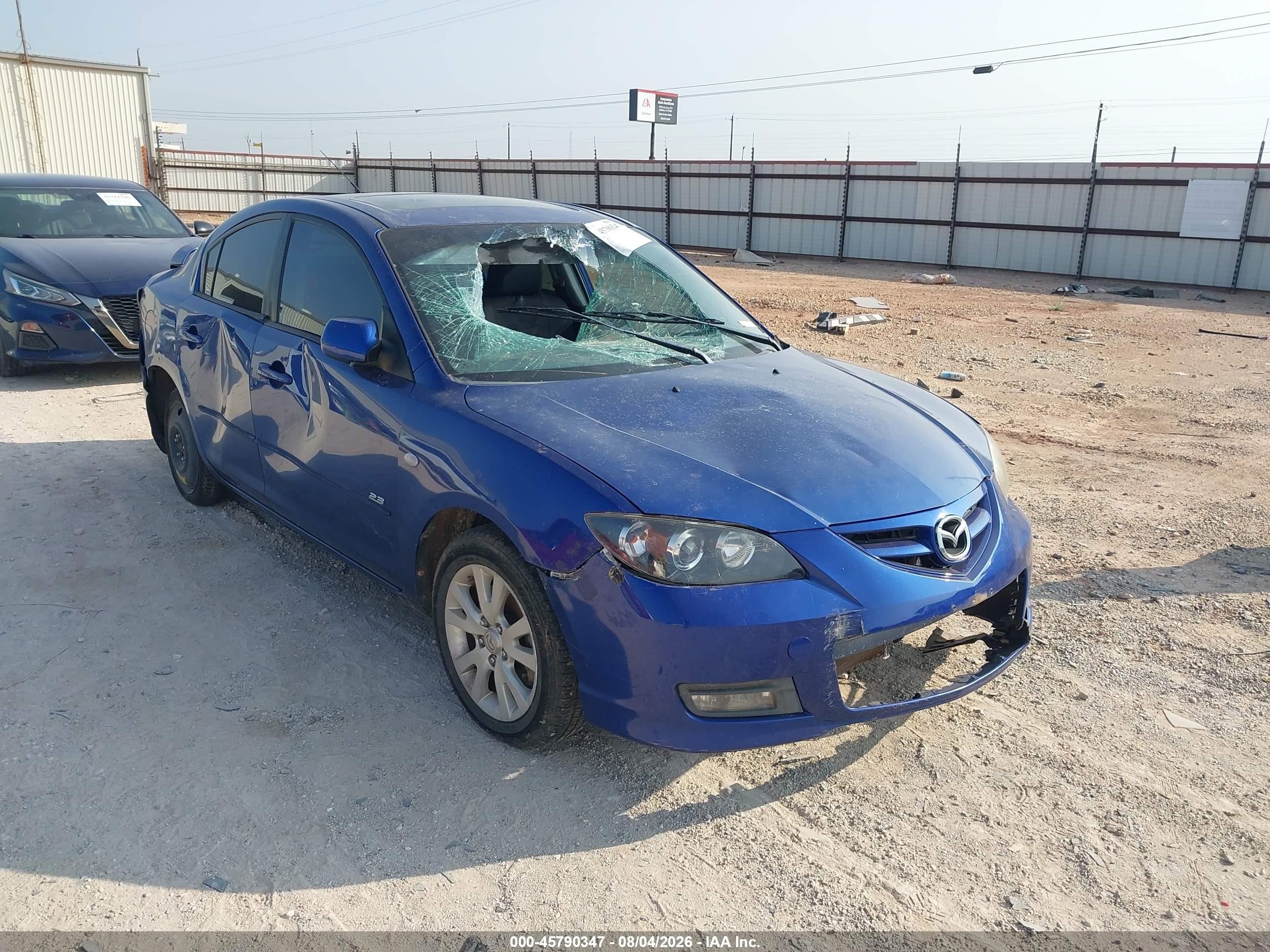2008 Mazda Mazda3 S Sport Blue vin: JM1BK323981840182