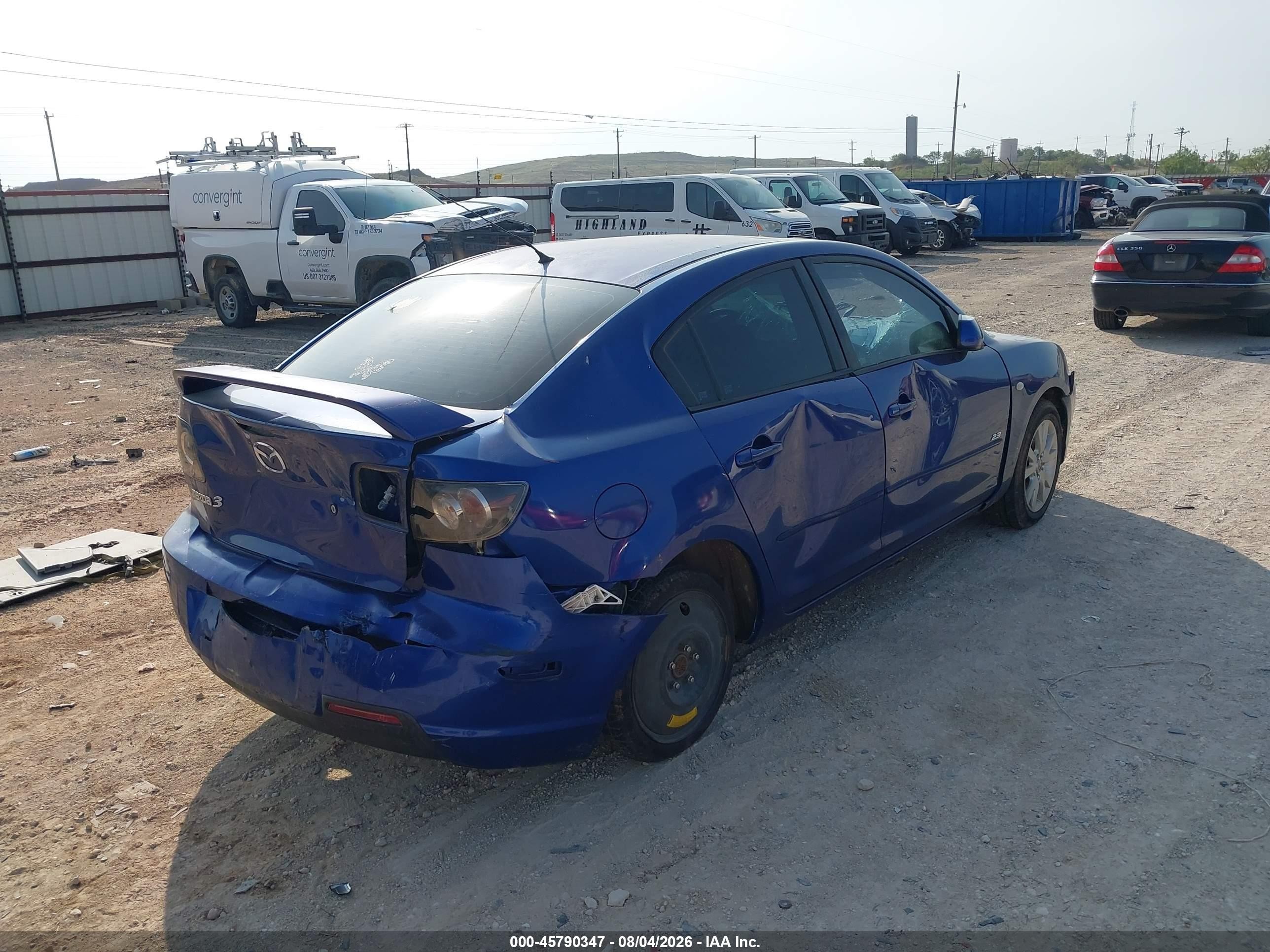 2008 Mazda Mazda3 S Sport Blue vin: JM1BK323981840182