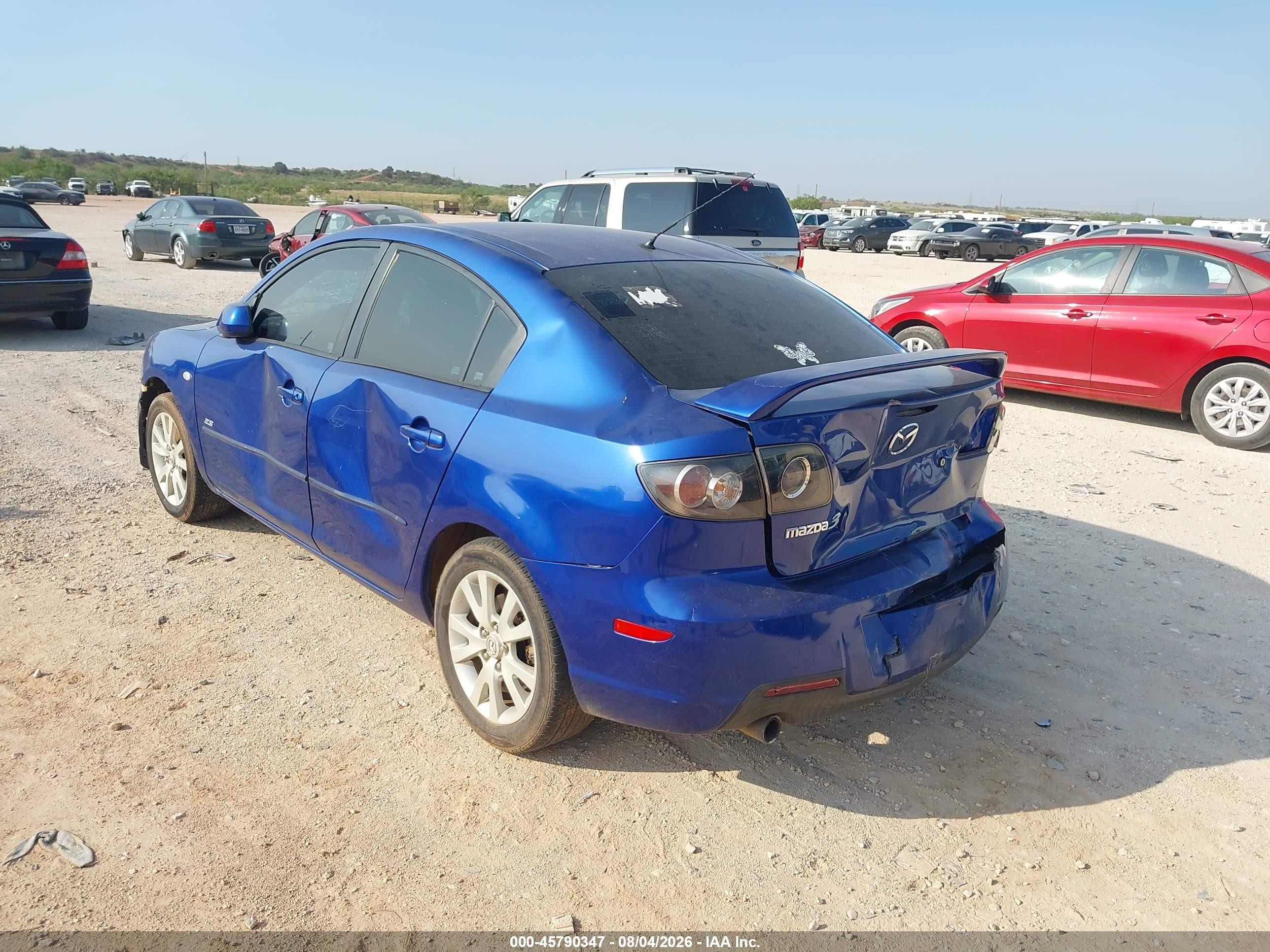 2008 Mazda Mazda3 S Sport Blue vin: JM1BK323981840182