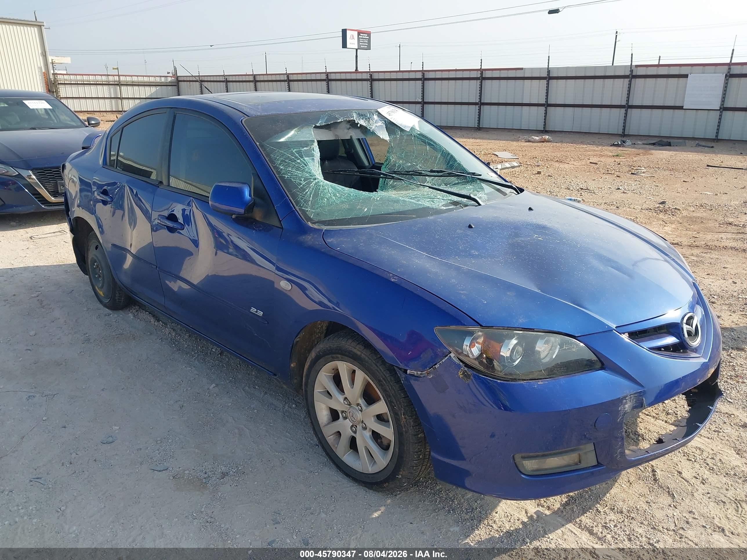 2008 Mazda Mazda3 S Sport Blue vin: JM1BK323981840182