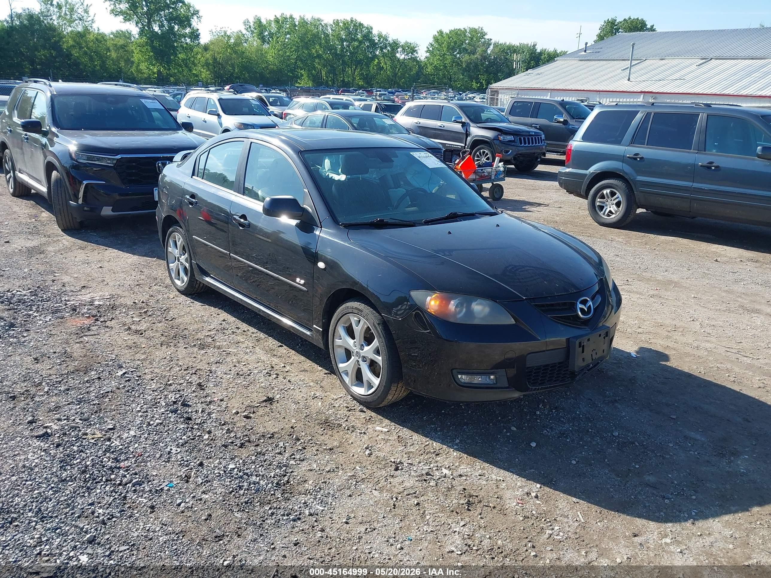 2008 Mazda Mazda3 S Grand Touring Black vin: JM1BK323X81113794