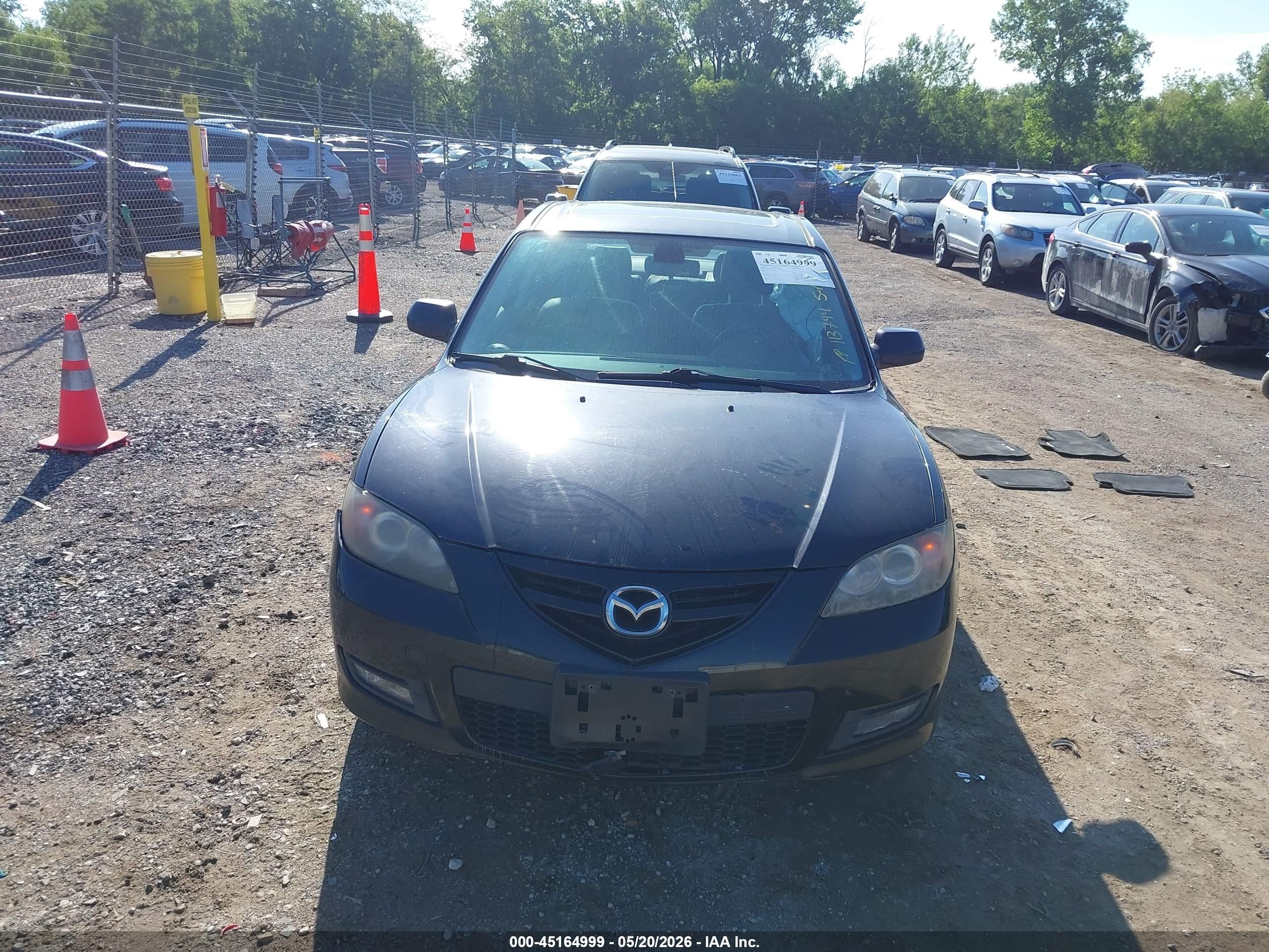 2008 Mazda Mazda3 S Grand Touring Black vin: JM1BK323X81113794