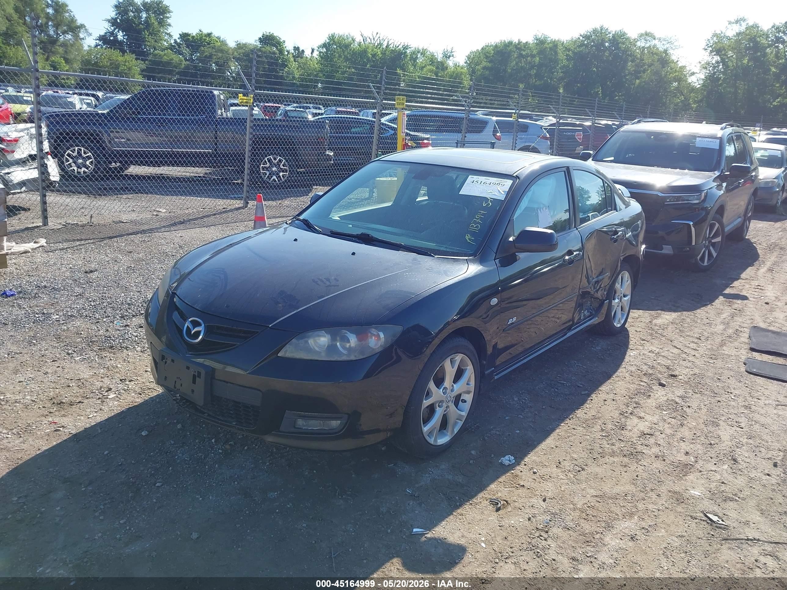 2008 Mazda Mazda3 S Grand Touring Black vin: JM1BK323X81113794