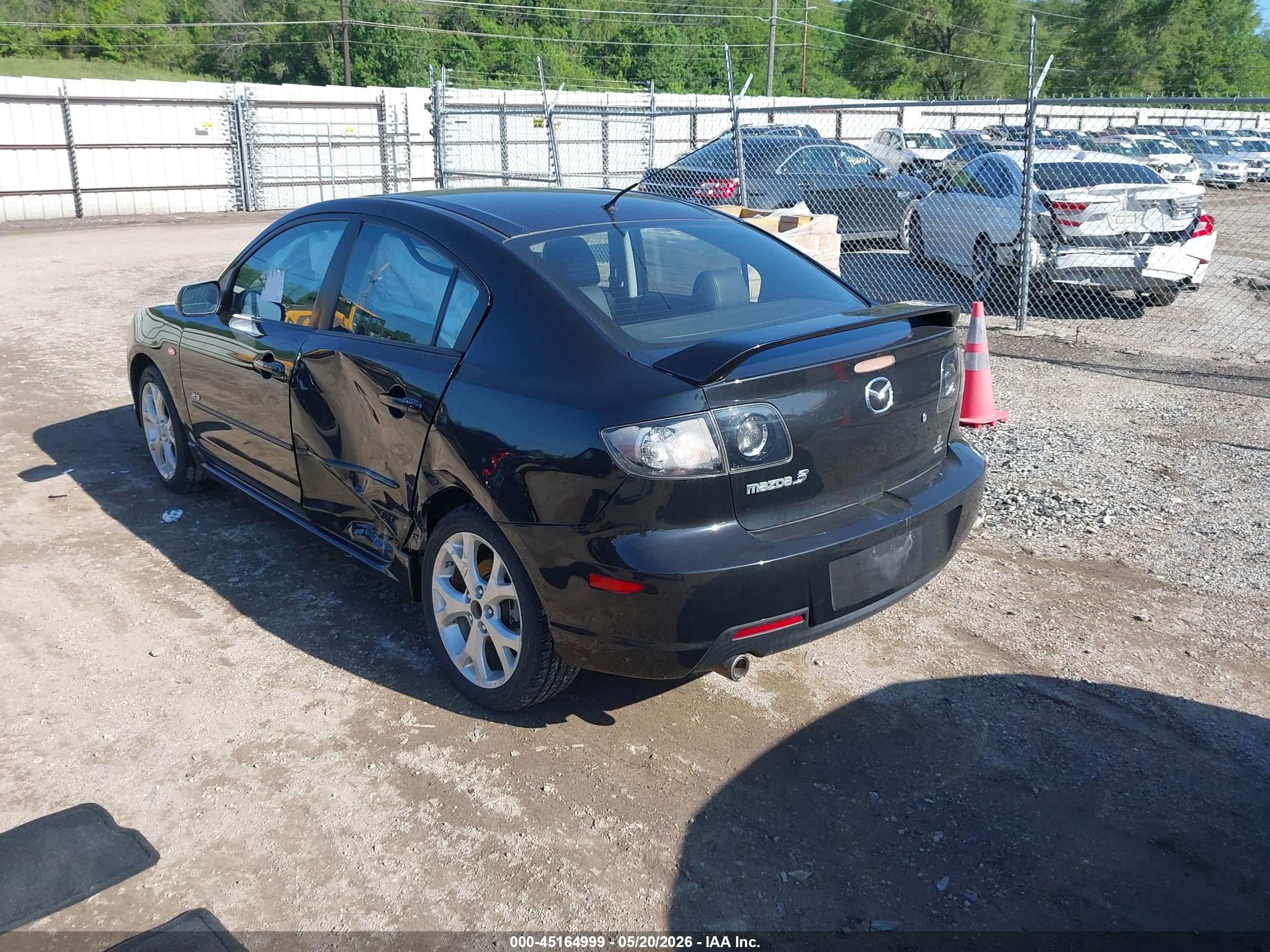2008 Mazda Mazda3 S Grand Touring Black vin: JM1BK323X81113794