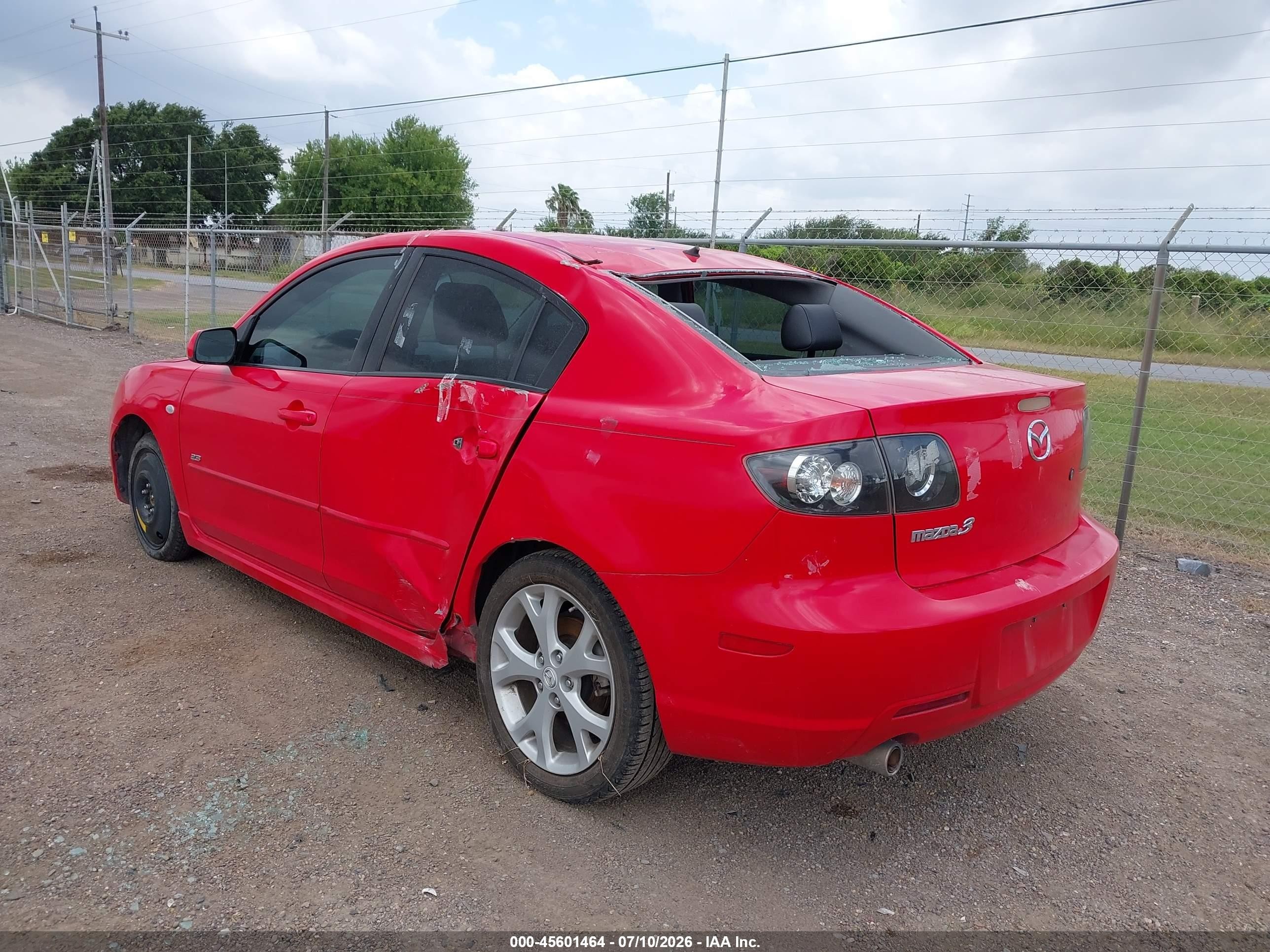 2008 Mazda Mazda3 S Grand Touring Red vin: JM1BK323X81850588