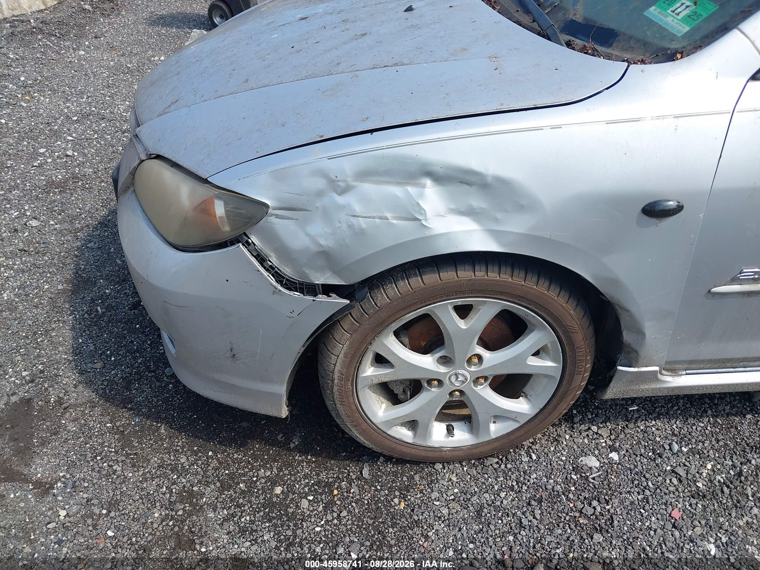 2008 Mazda Mazda3 S Grand Touring Серебряный vin: JM1BK324181121128