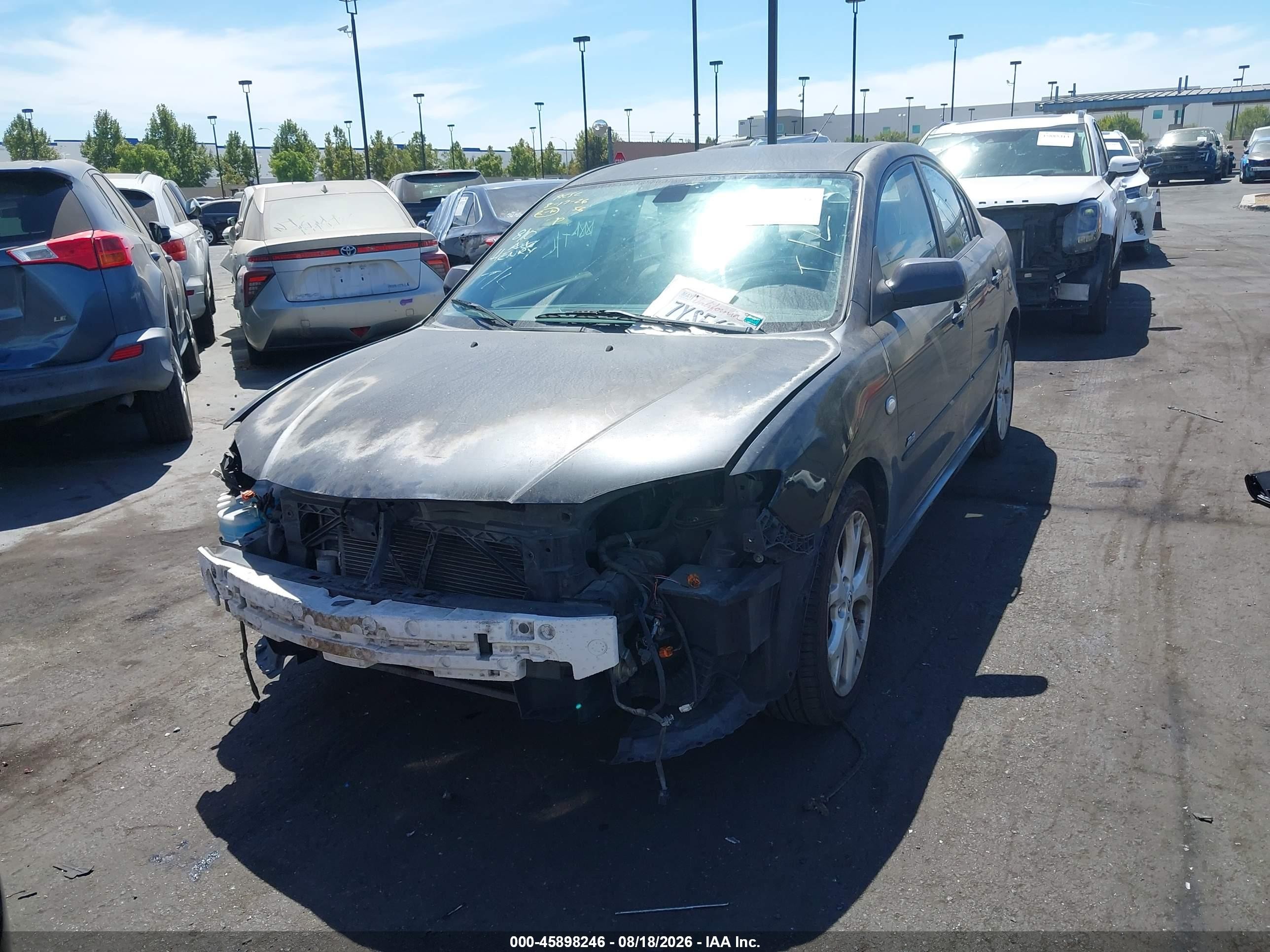 2008 Mazda Mazda3 S Grand Touring Black vin: JM1BK324381125889