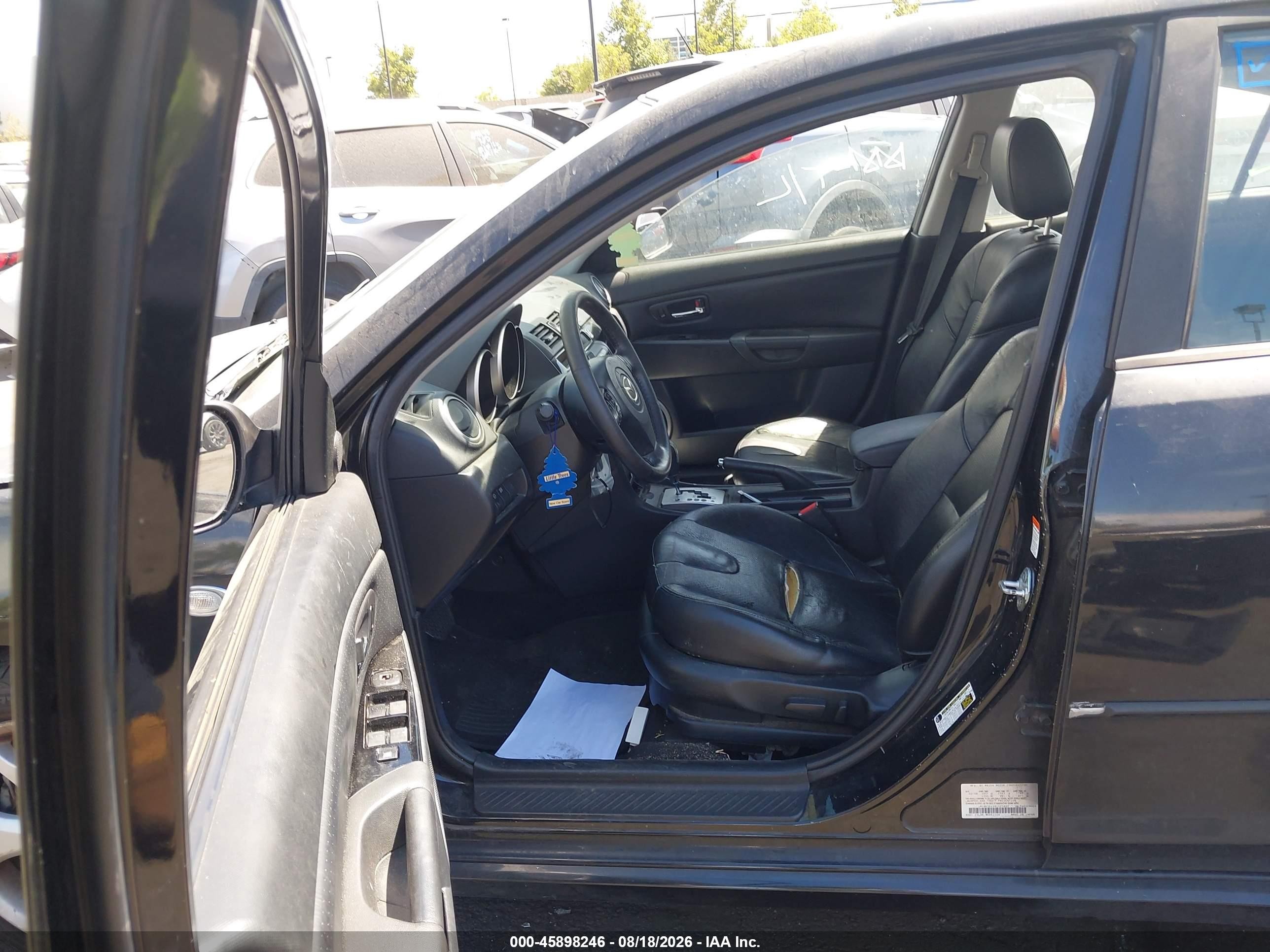 2008 Mazda Mazda3 S Grand Touring Black vin: JM1BK324381125889