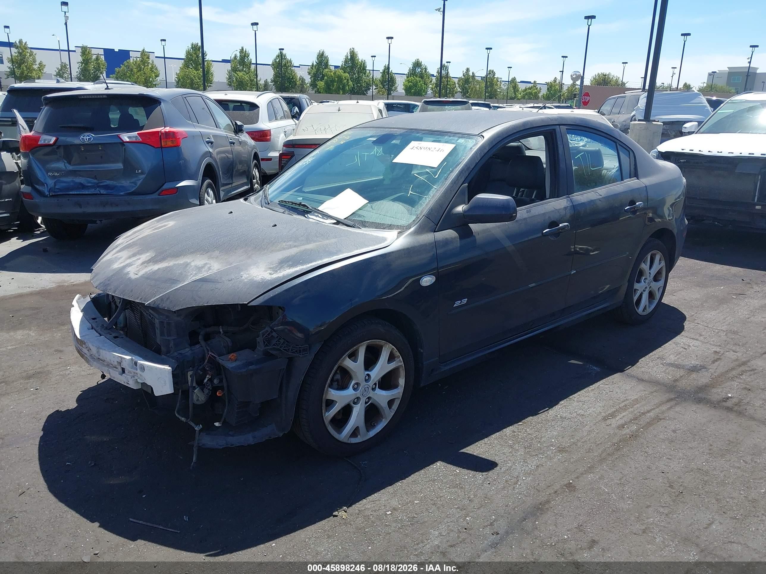 2008 Mazda Mazda3 S Grand Touring Black vin: JM1BK324381125889