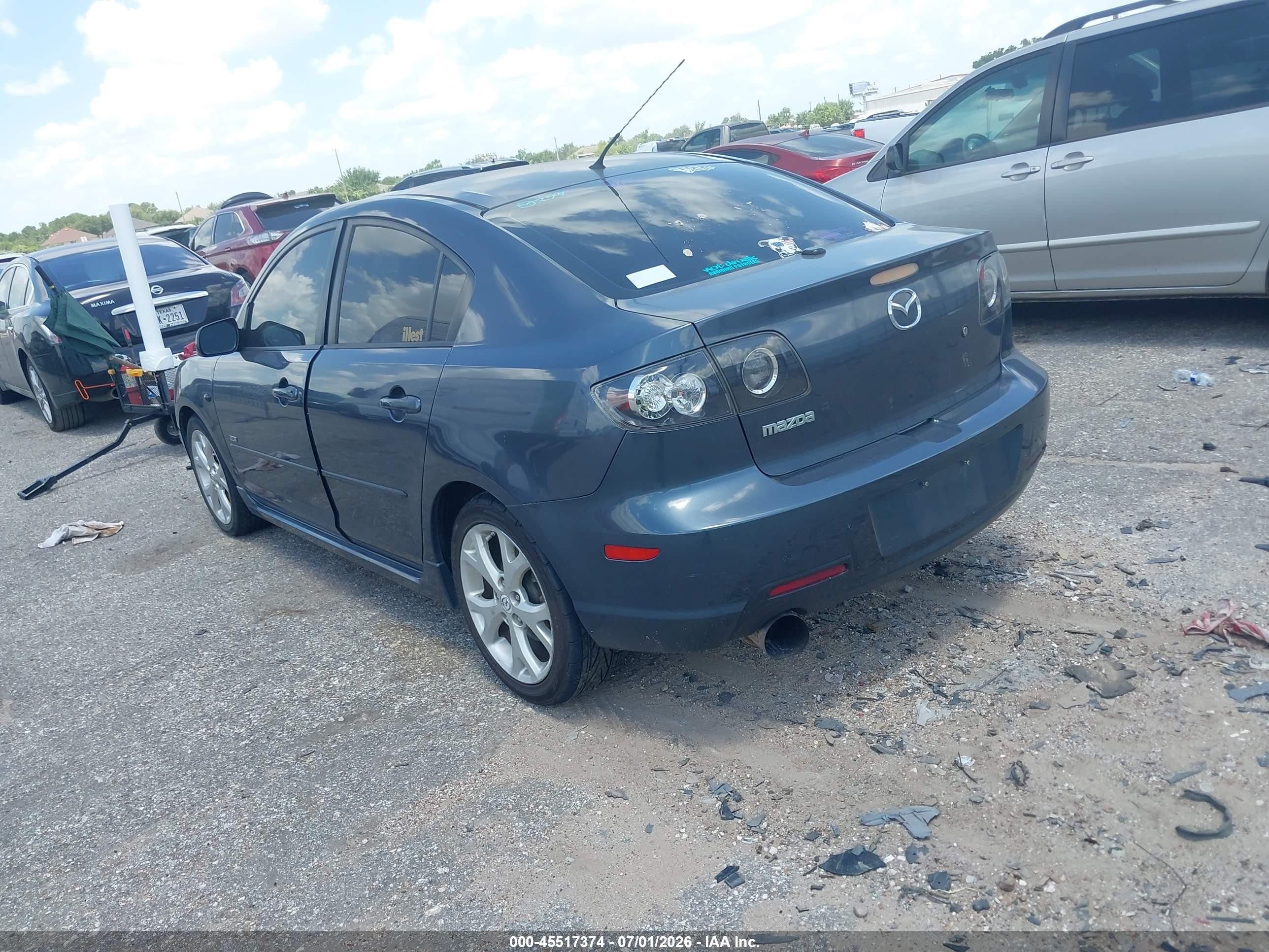 2008 Mazda Mazda3 S Grand Touring Black vin: JM1BK324381173084