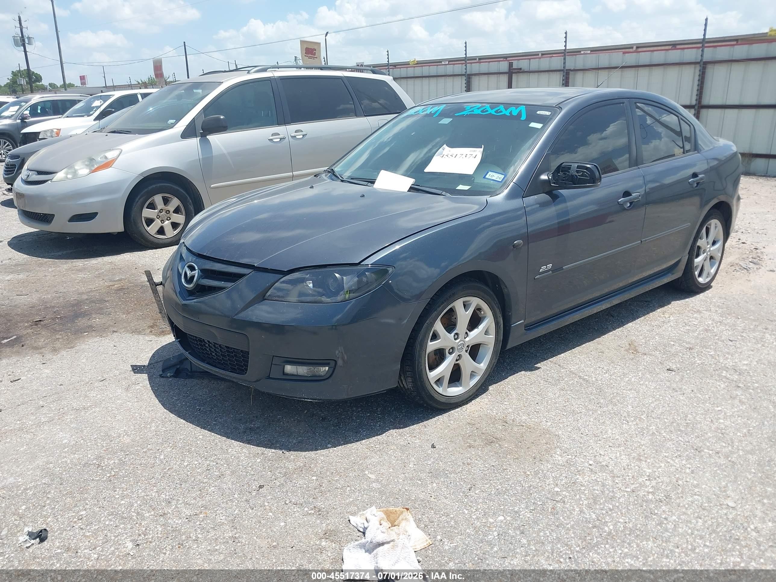 2008 Mazda Mazda3 S Grand Touring Black vin: JM1BK324381173084