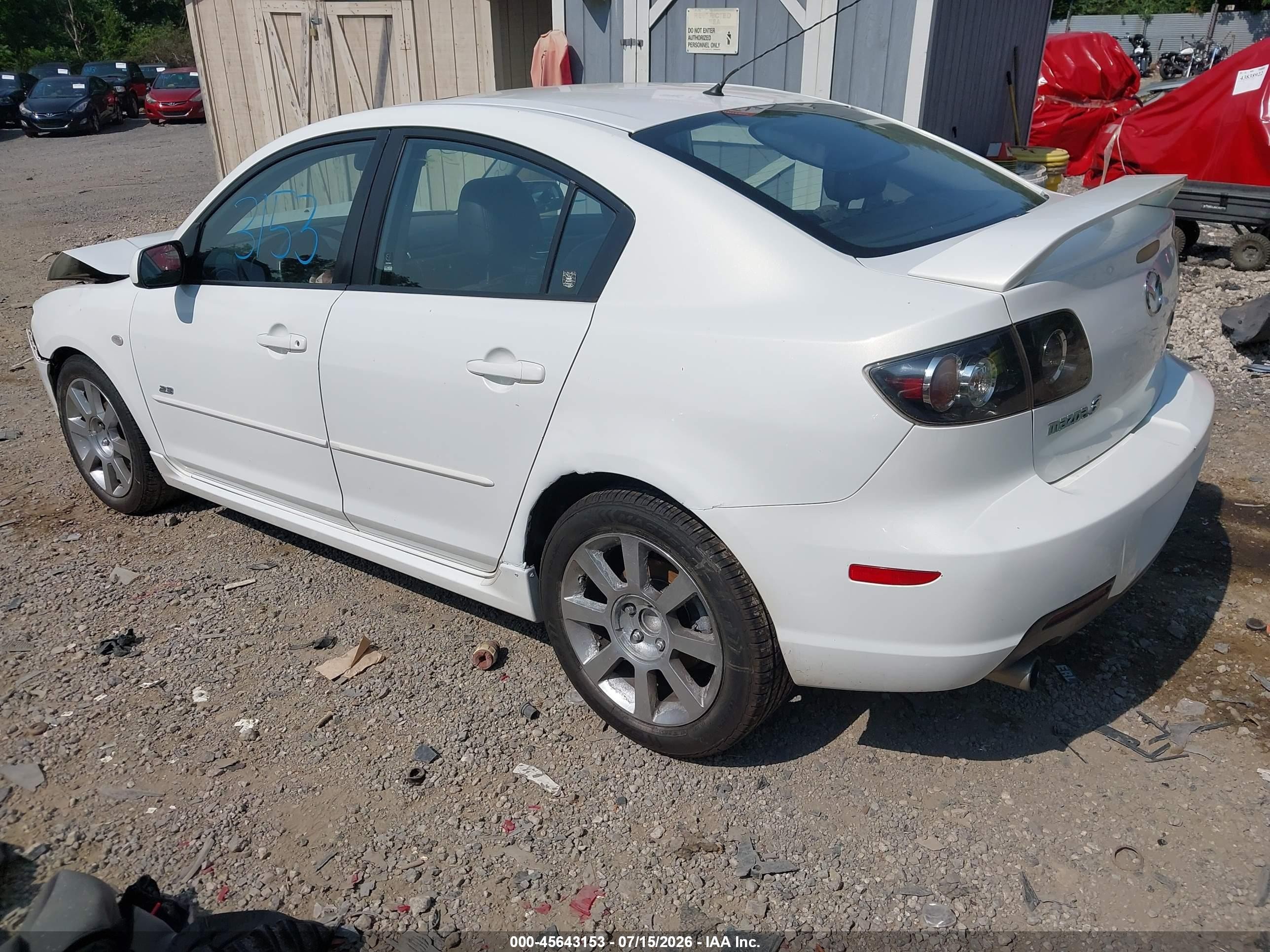 2008 Mazda Mazda3 S Touring White vin: JM1BK324581122945