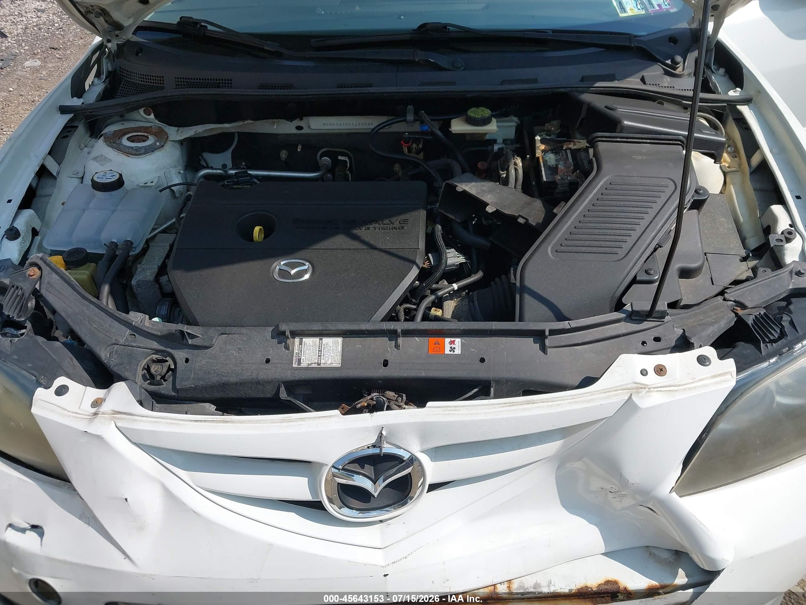 2008 Mazda Mazda3 S Touring White vin: JM1BK324581122945