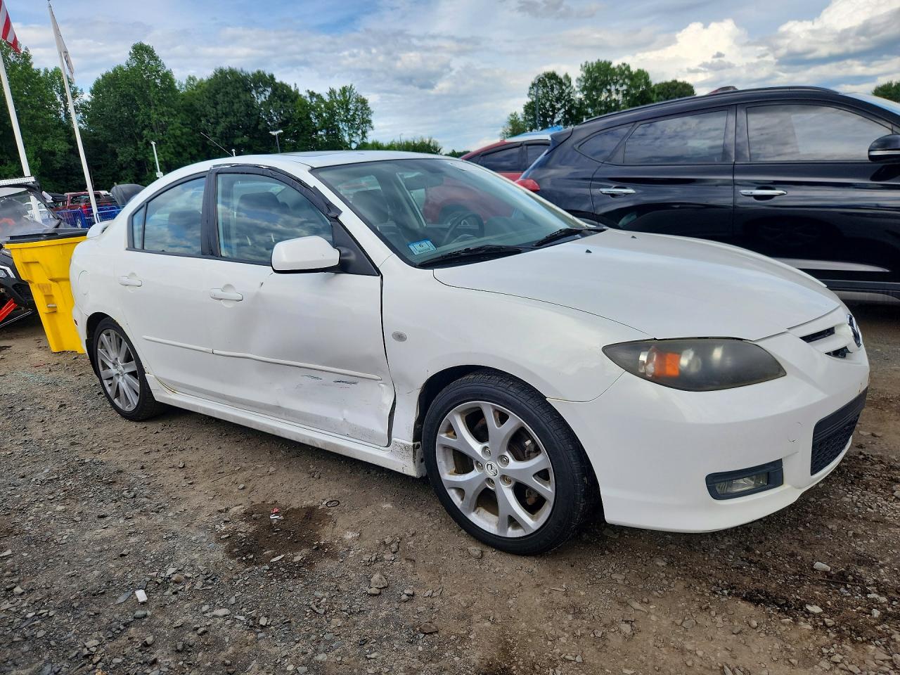 2008 Mazda 3 S White vin: JM1BK324981818790