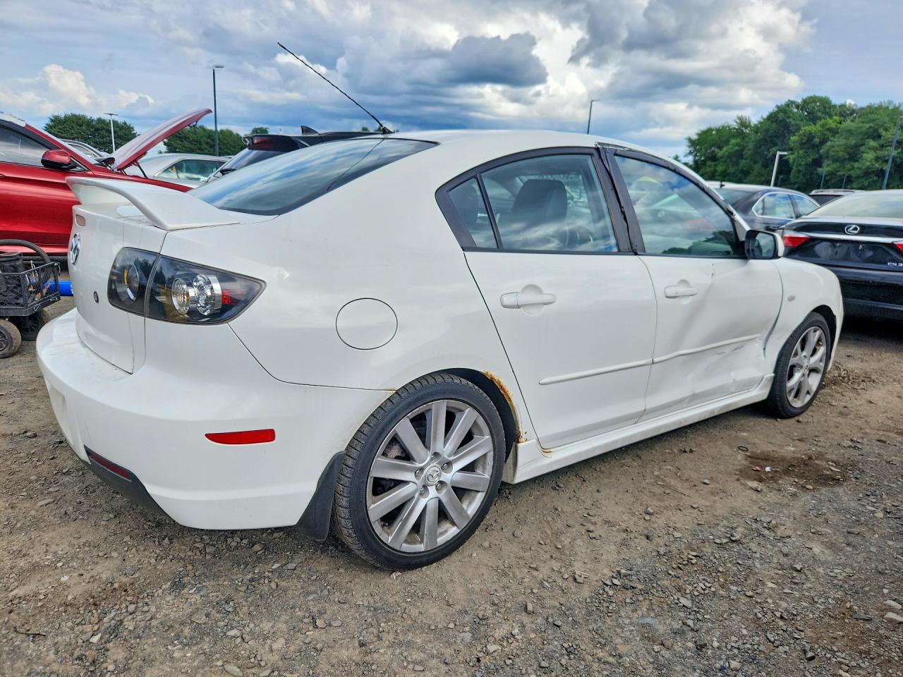 2008 Mazda 3 S White vin: JM1BK324981818790
