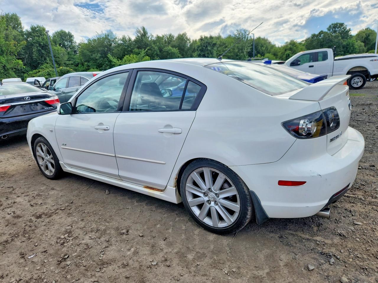 2008 Mazda 3 S White vin: JM1BK324981818790