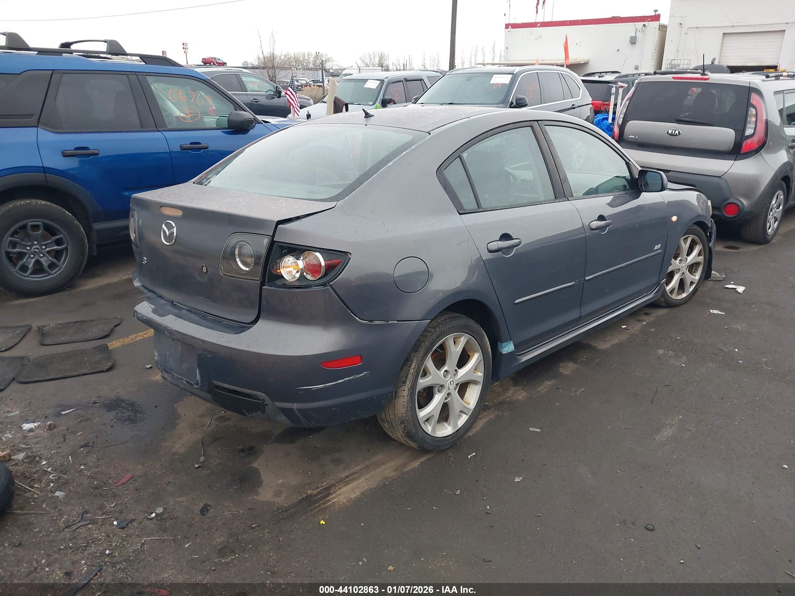 2008 Mazda Mazda3 S Grand Touring Gray vin: JM1BK324X81128272