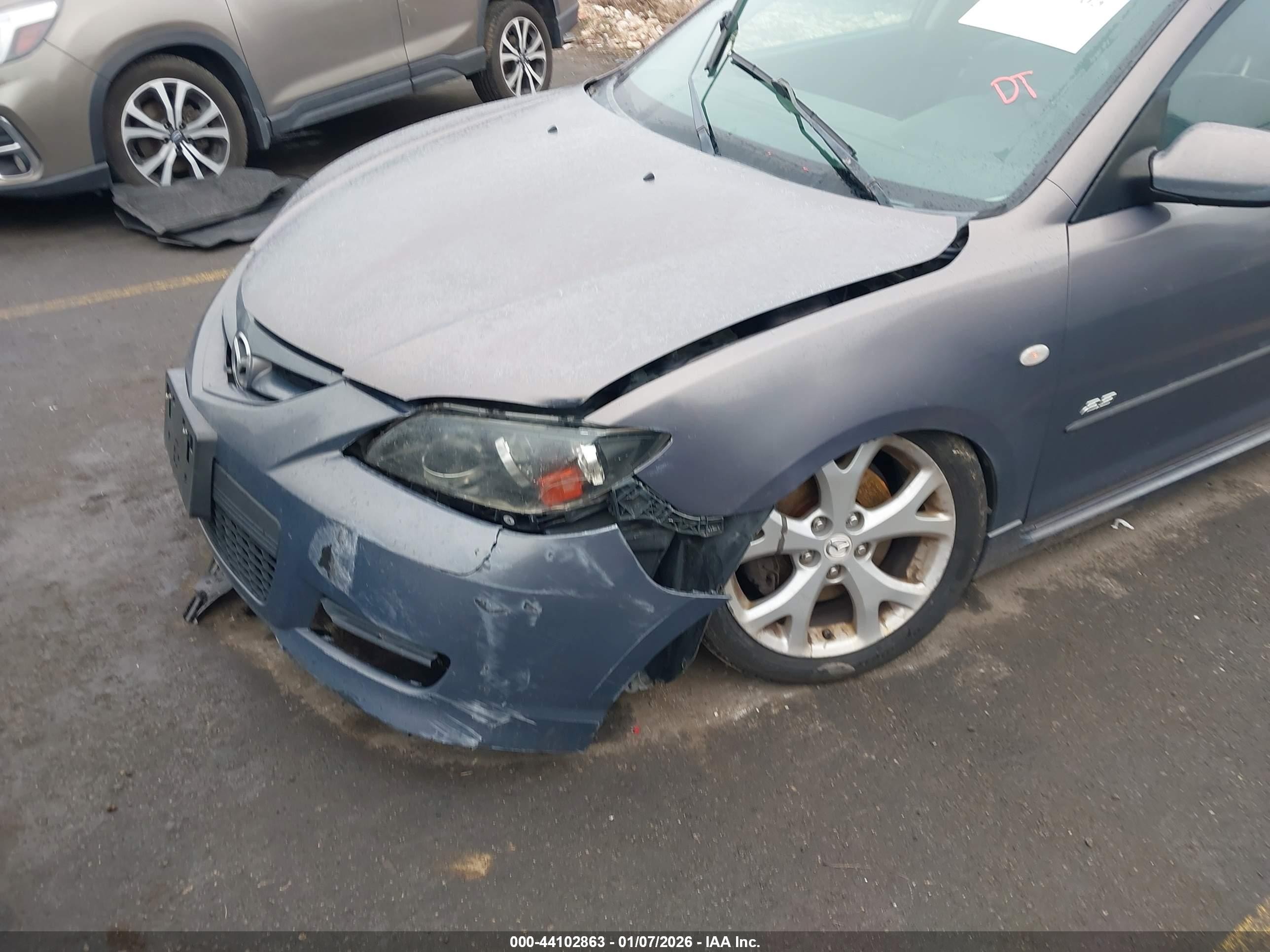 2008 Mazda Mazda3 S Grand Touring Gray vin: JM1BK324X81128272