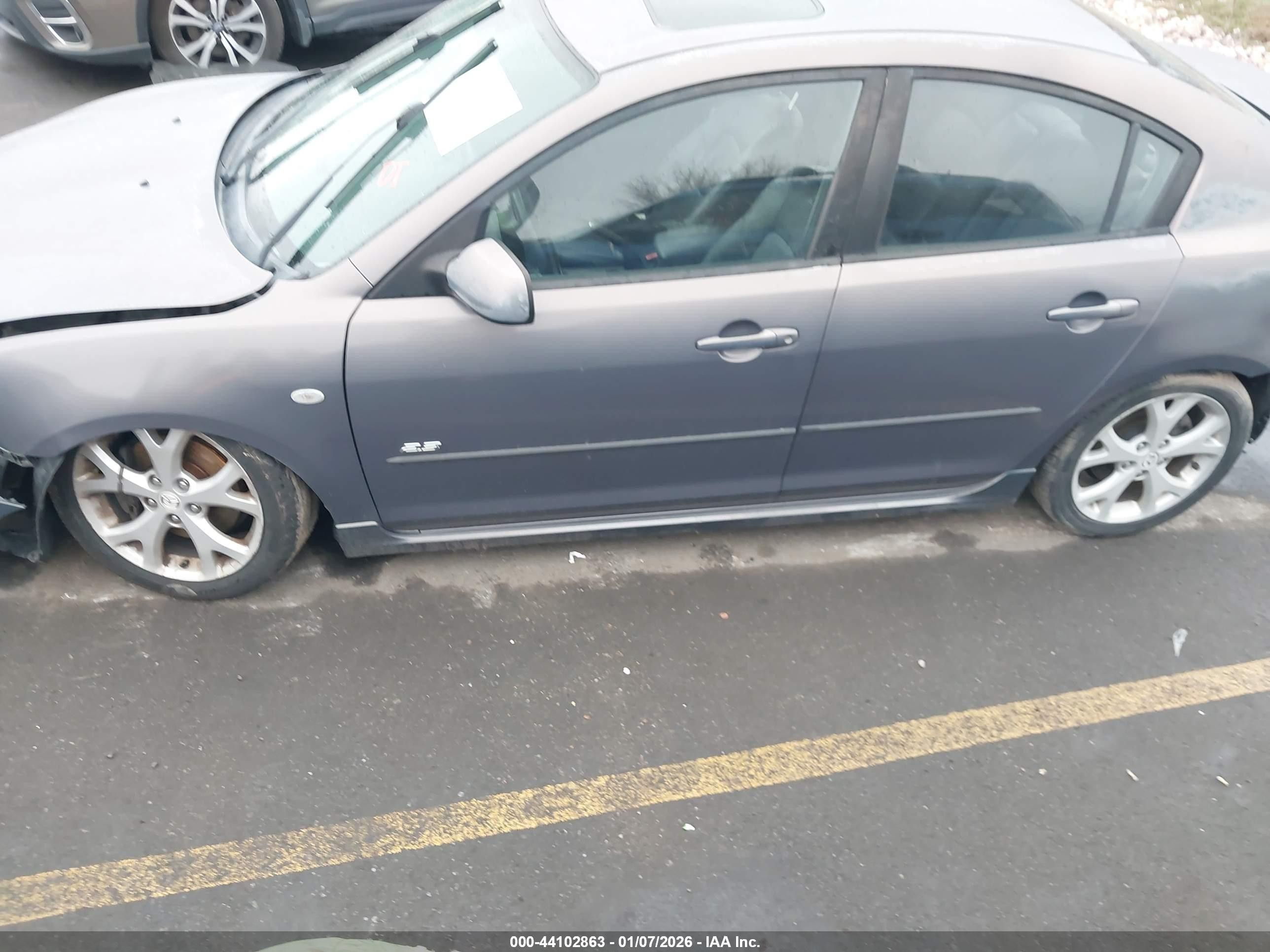 2008 Mazda Mazda3 S Grand Touring Gray vin: JM1BK324X81128272
