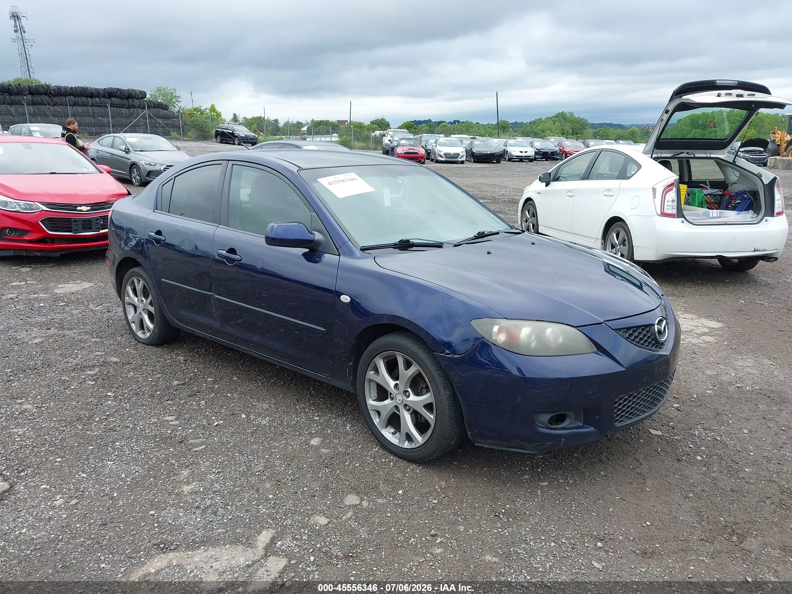 2008 Mazda Mazda3 I Touring Value Blue vin: JM1BK32F081113166