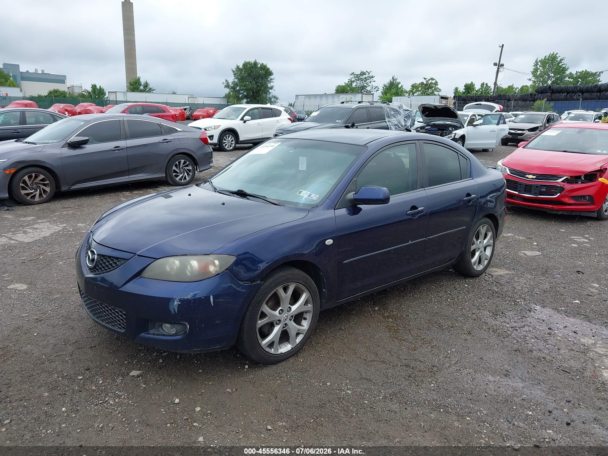 2008 Mazda Mazda3 I Touring Value Blue vin: JM1BK32F081113166