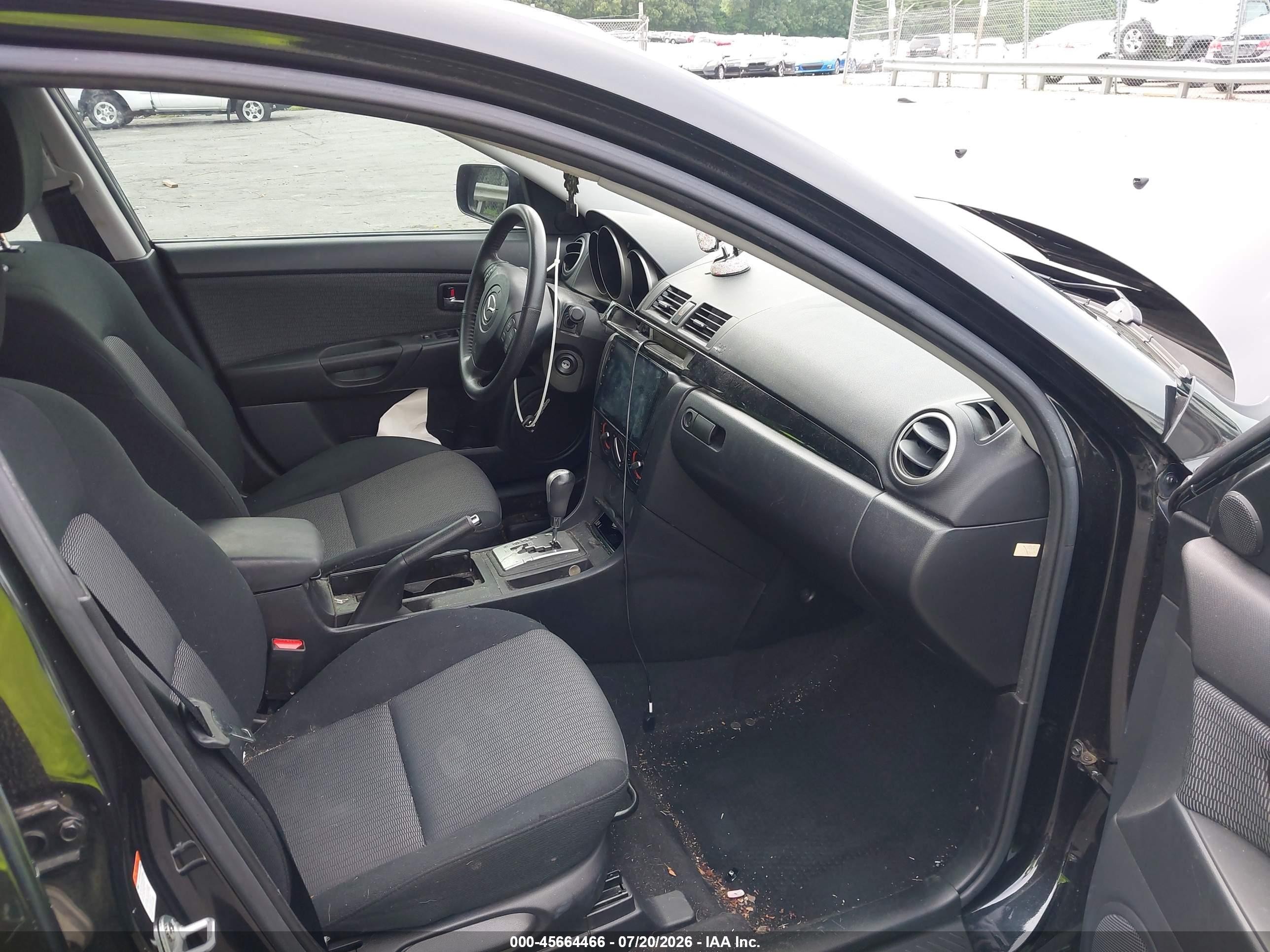 2008 Mazda Mazda3 I Touring Value Black vin: JM1BK32F081167227