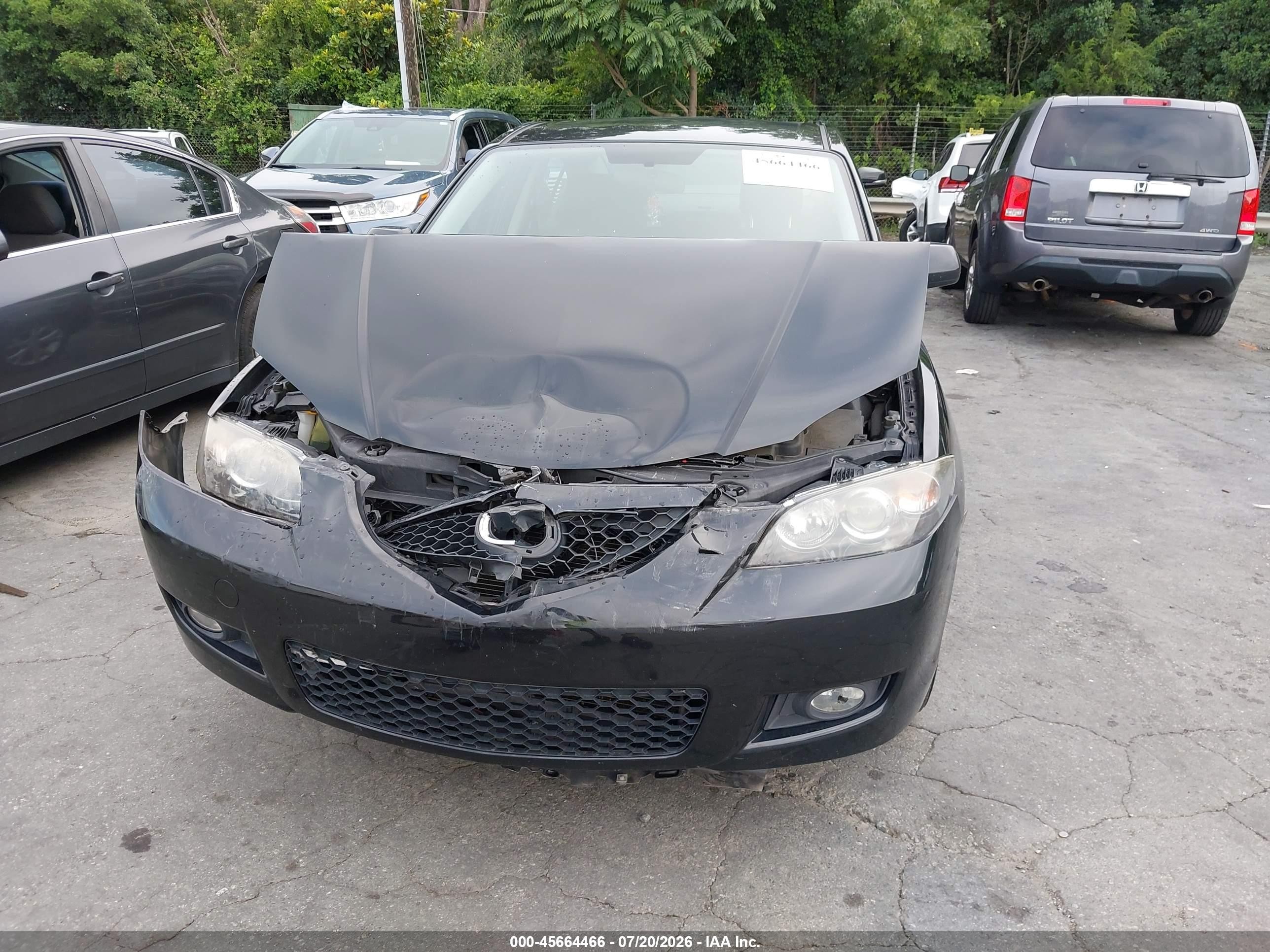 2008 Mazda Mazda3 I Touring Value Black vin: JM1BK32F081167227
