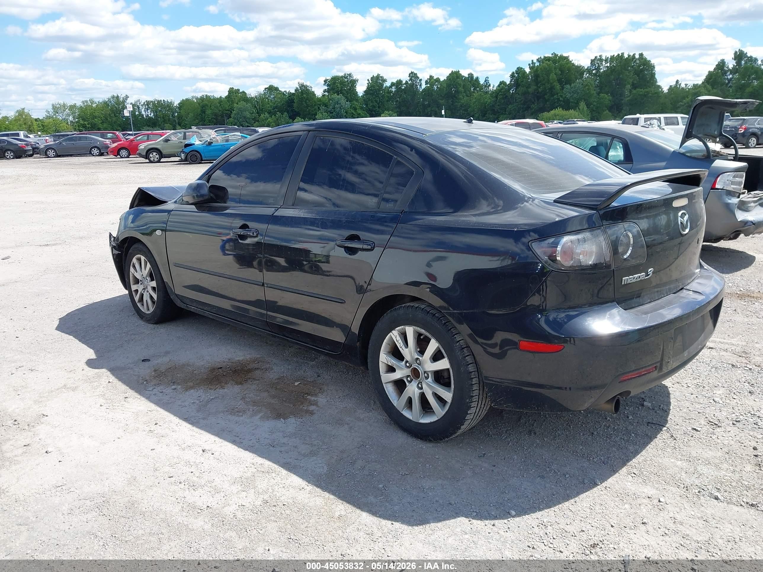 2008 Mazda Mazda3 I Black vin: JM1BK32F081853025