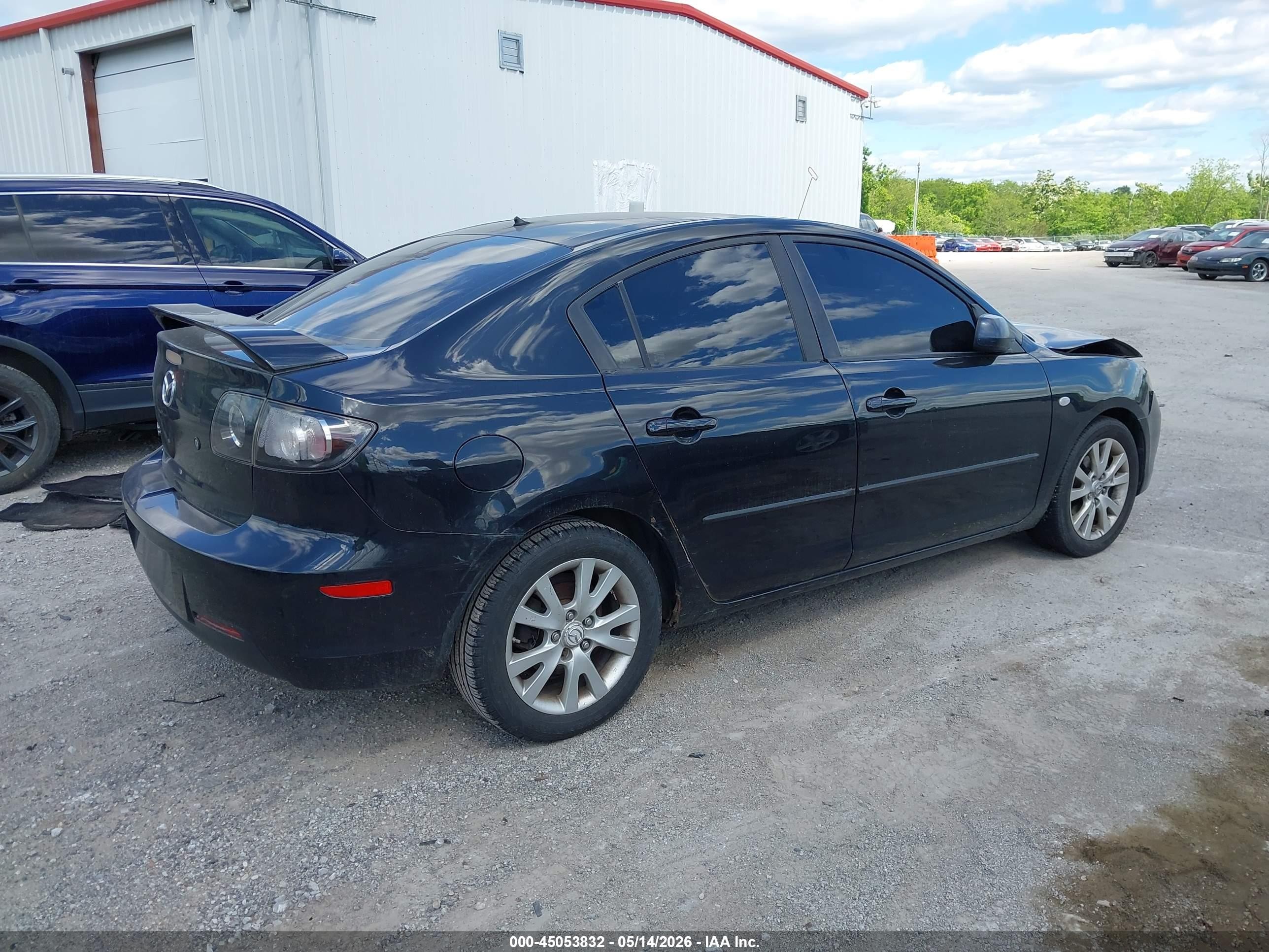 2008 Mazda Mazda3 I Black vin: JM1BK32F081853025