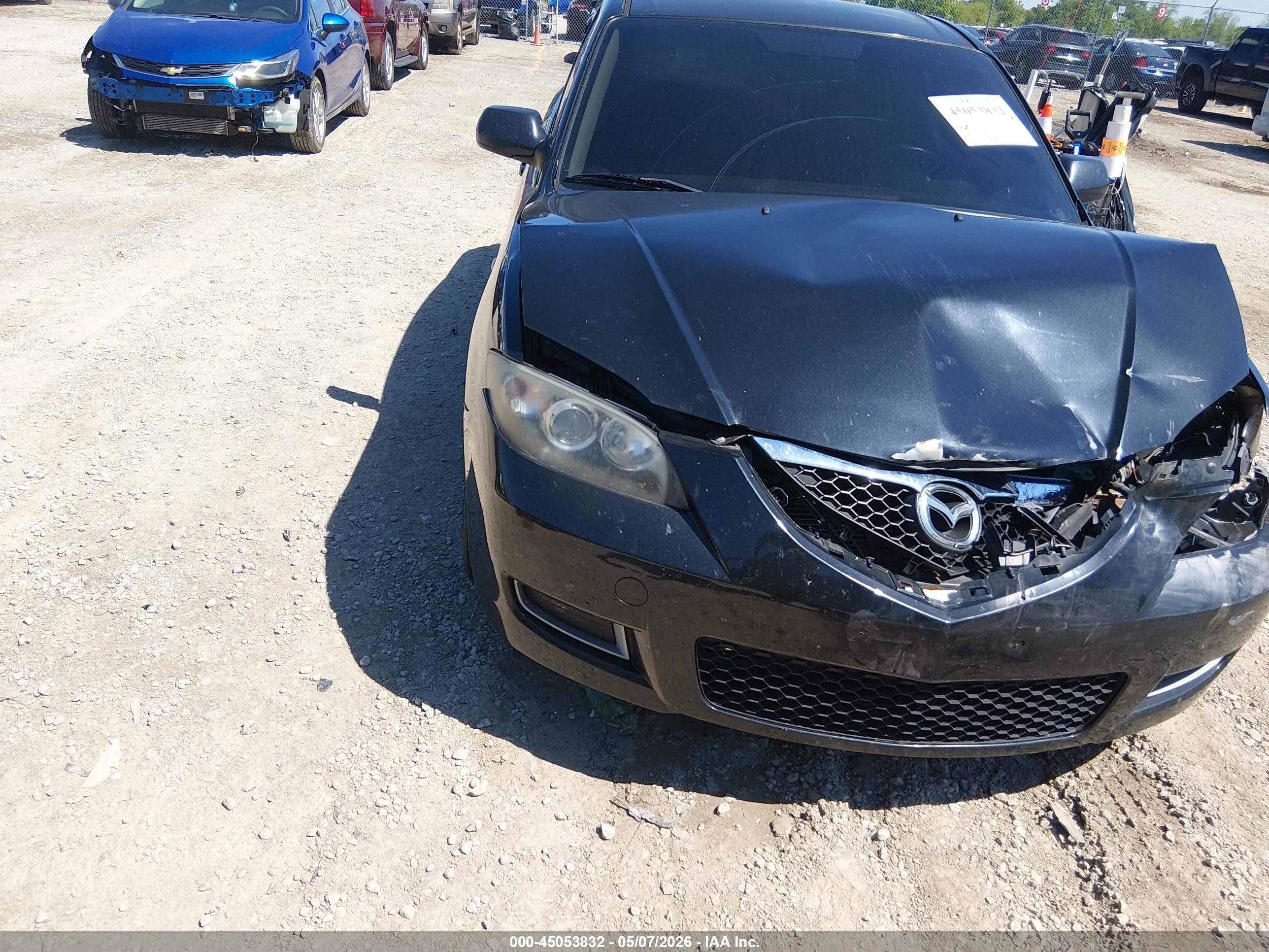 2008 Mazda Mazda3 I Black vin: JM1BK32F081853025