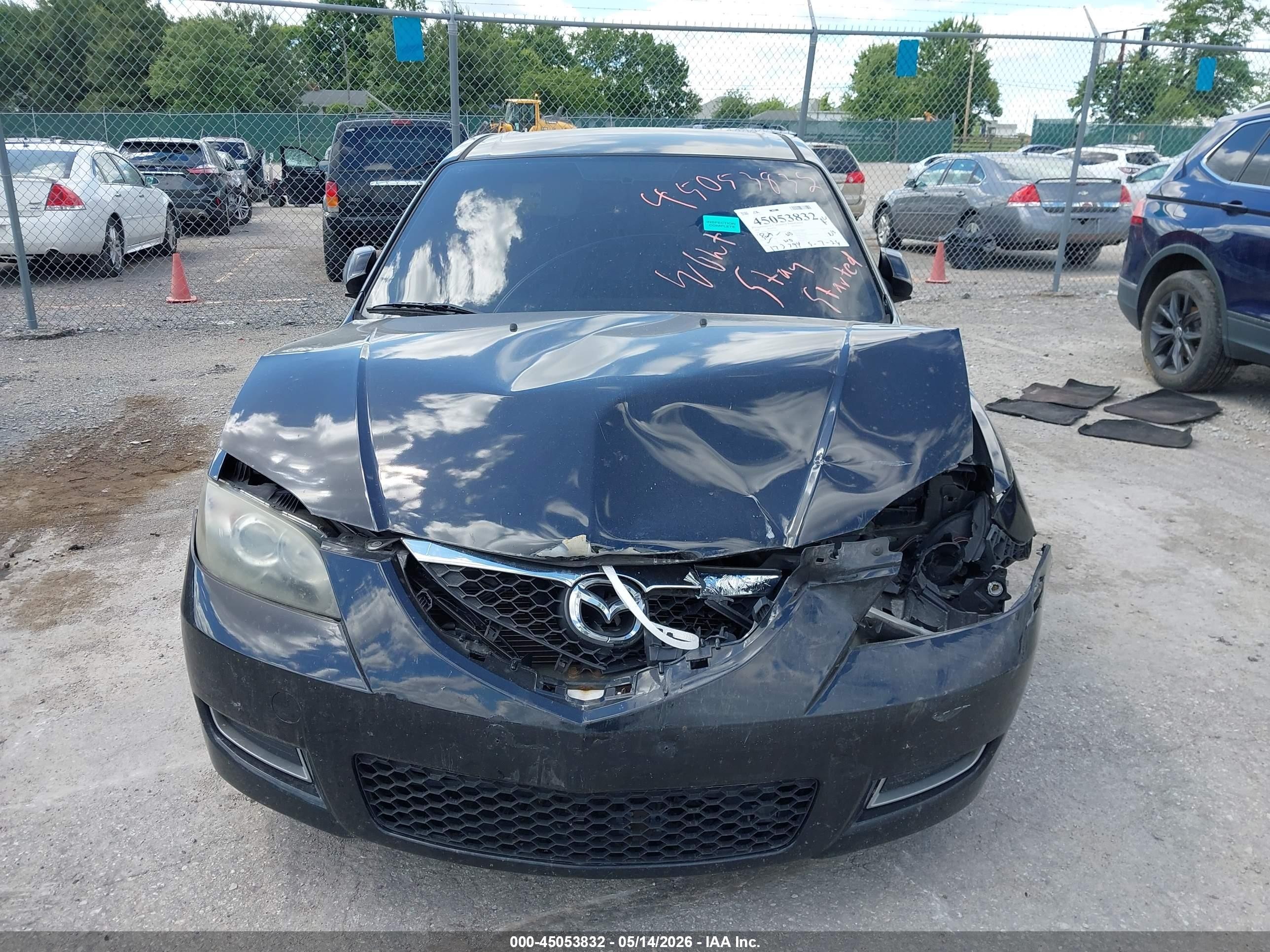 2008 Mazda Mazda3 I Black vin: JM1BK32F081853025