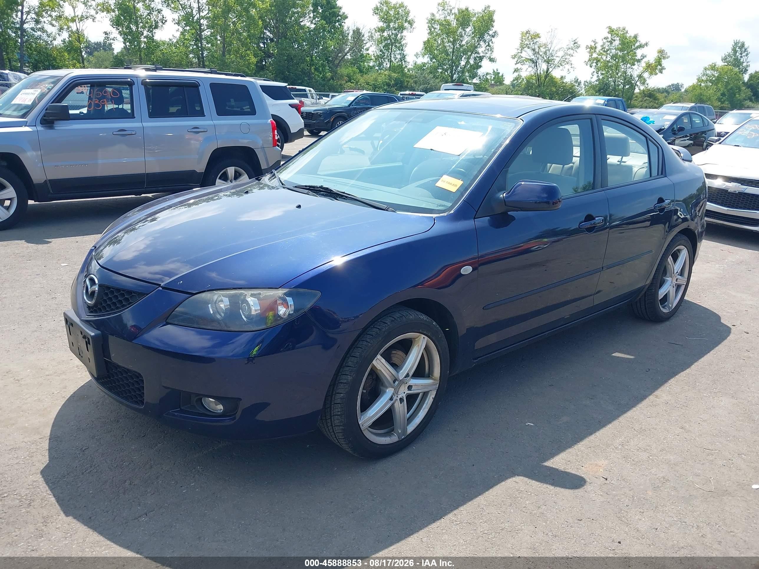 2009 Mazda Mazda3 I Blue vin: JM1BK32F091218890