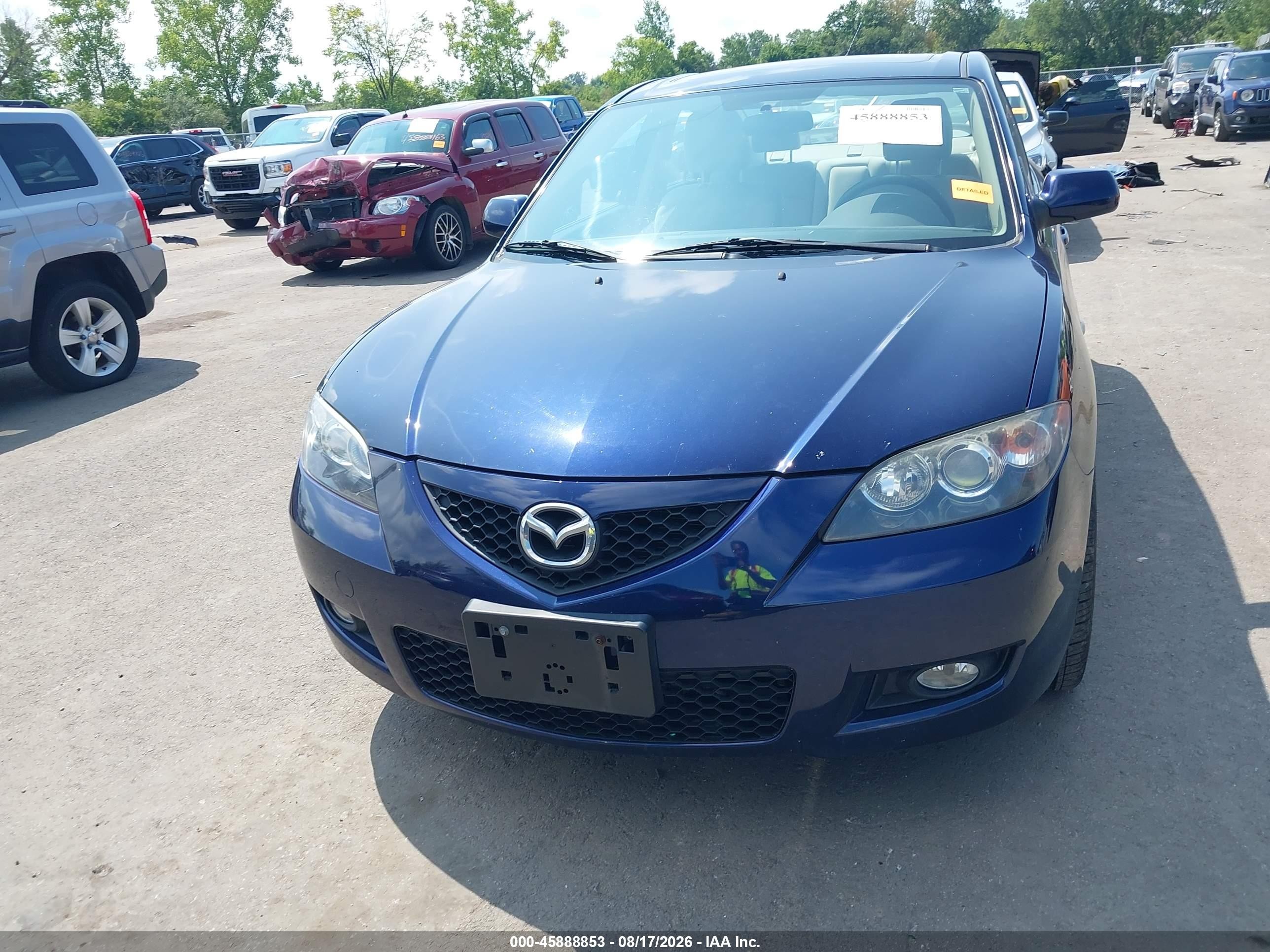 2009 Mazda Mazda3 I Blue vin: JM1BK32F091218890