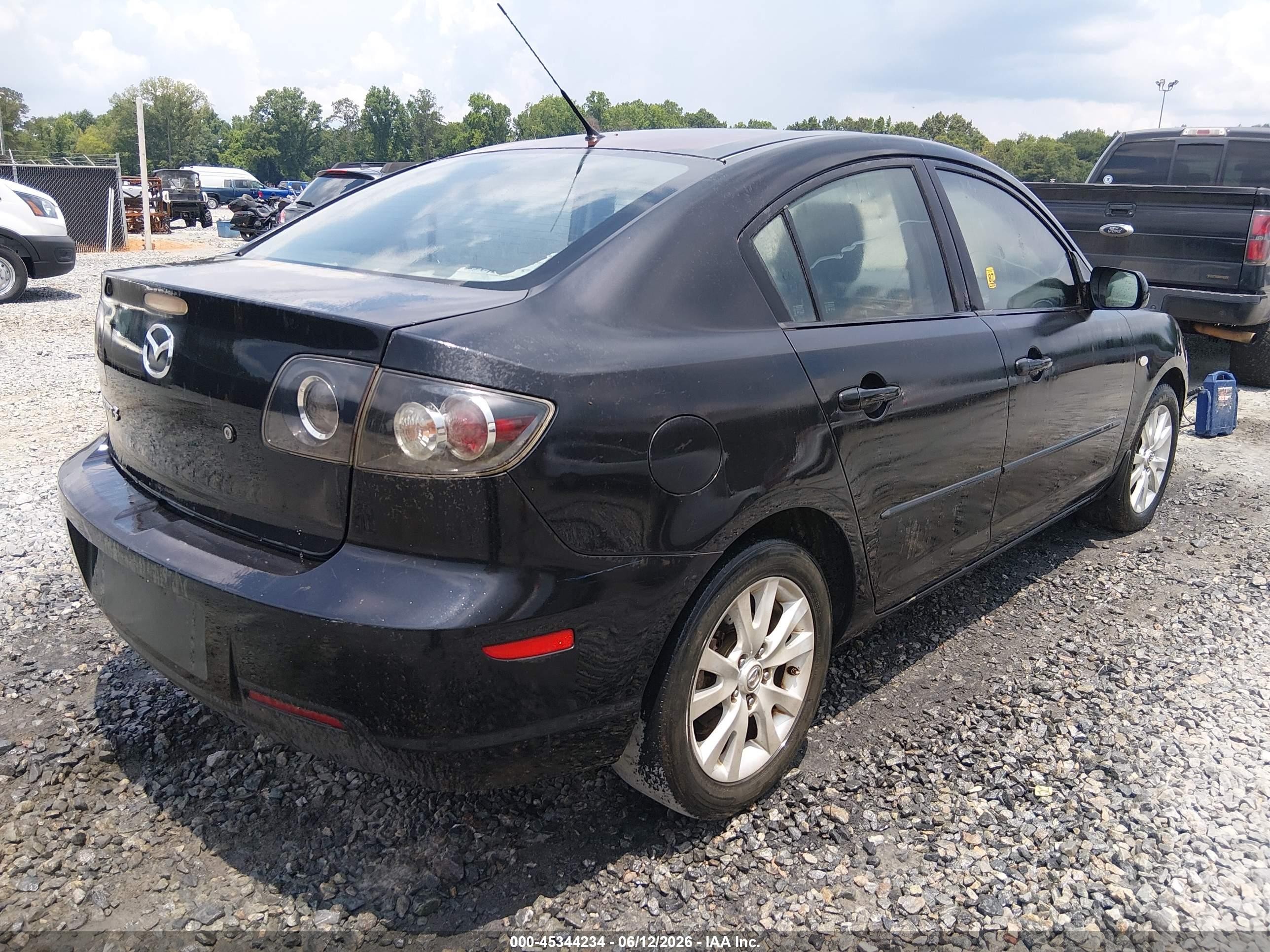 2007 Mazda Mazda3 I Black vin: JM1BK32F171694885