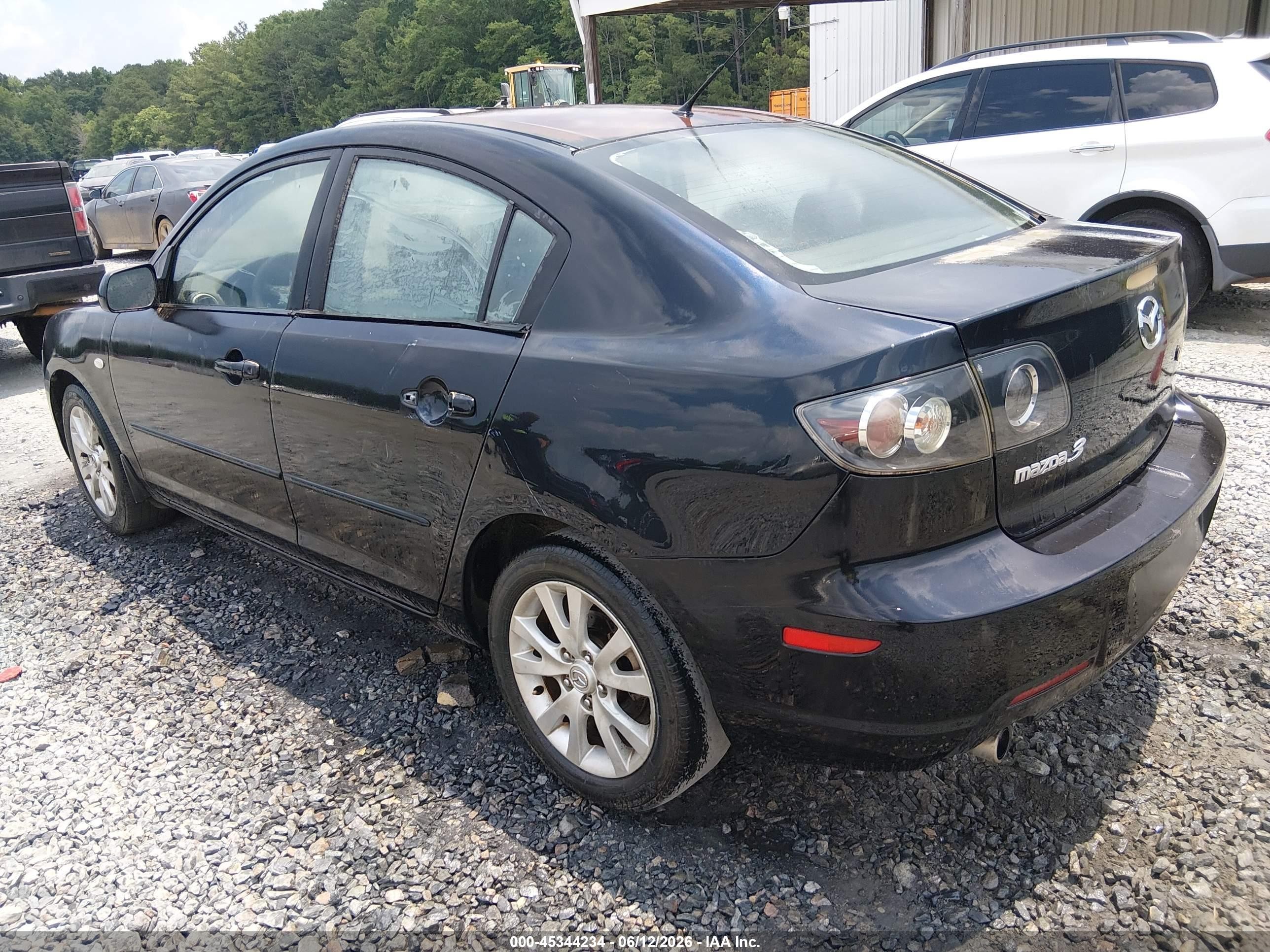 2007 Mazda Mazda3 I Black vin: JM1BK32F171694885