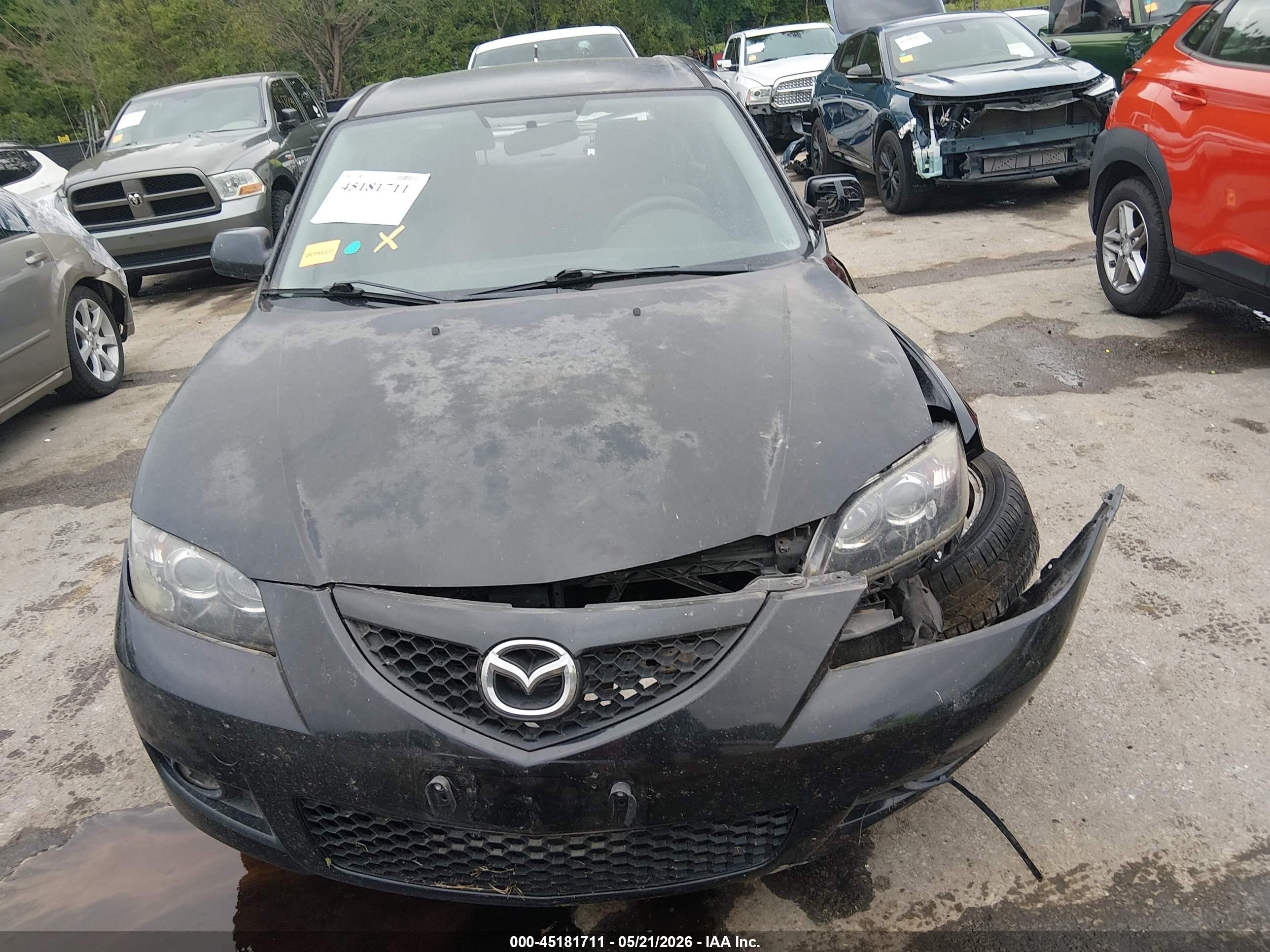 2009 Mazda Mazda3 I Black vin: JM1BK32F191197208