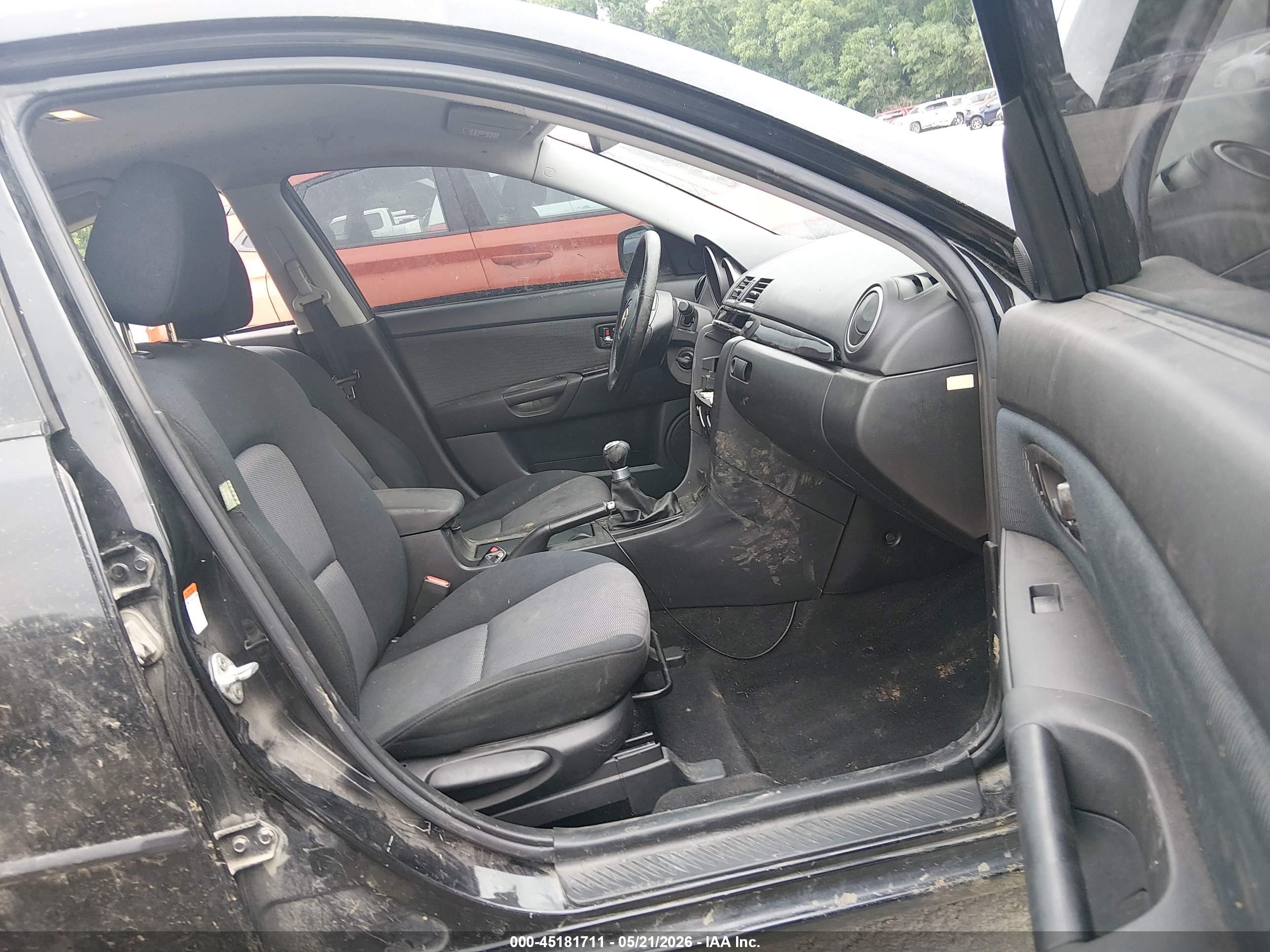 2009 Mazda Mazda3 I Black vin: JM1BK32F191197208