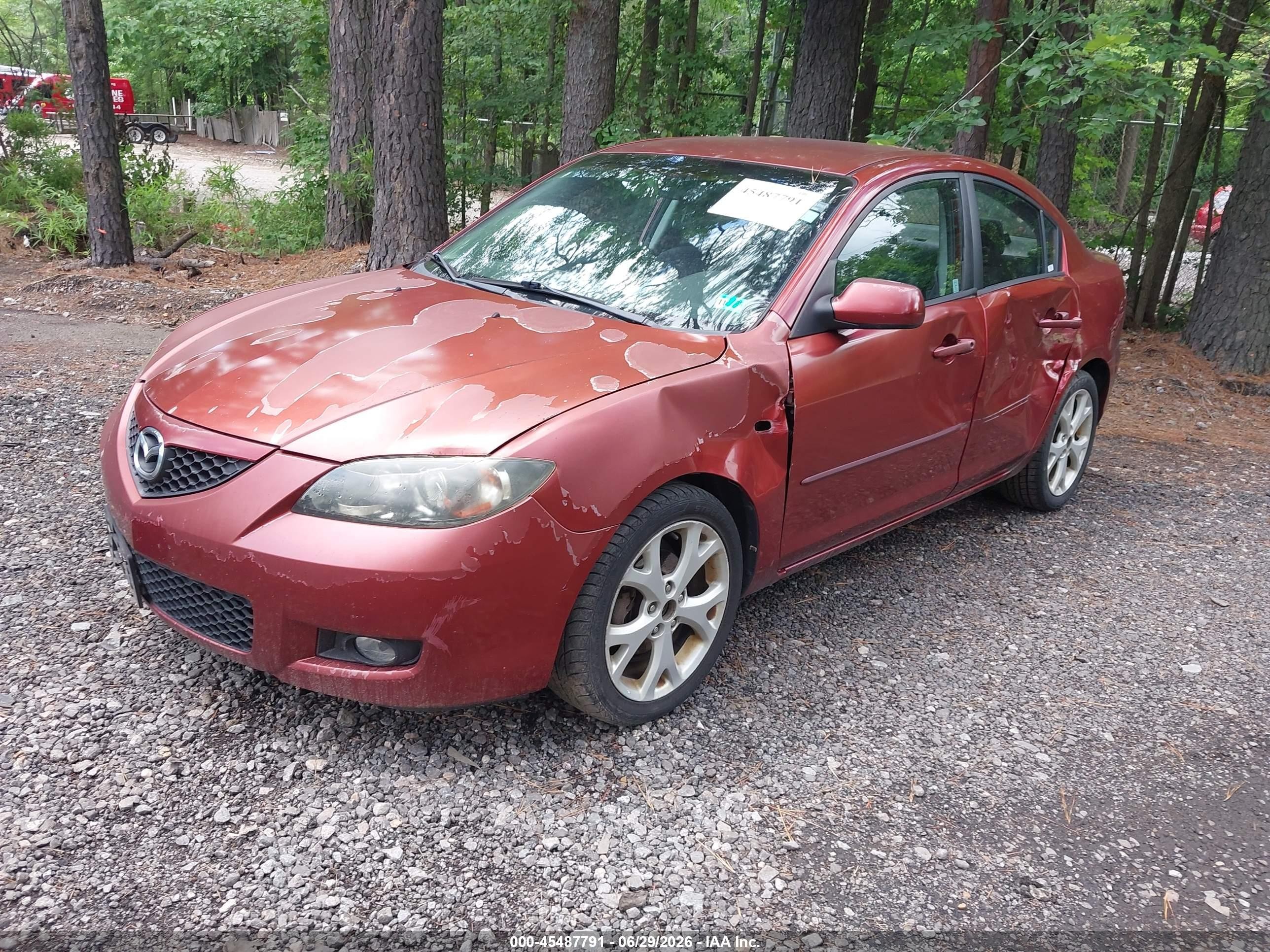 2009 Mazda Mazda3 I Maroon vin: JM1BK32F191241739