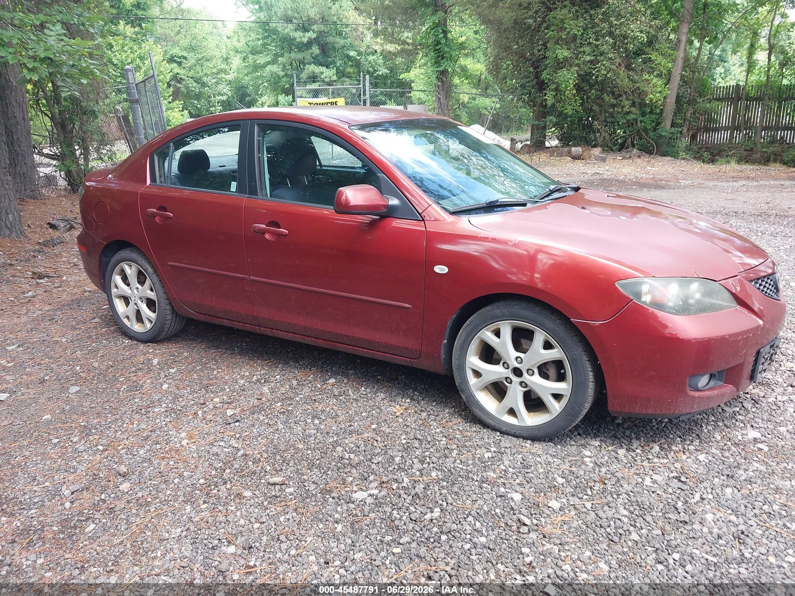 2009 Mazda Mazda3 I Maroon vin: JM1BK32F191241739
