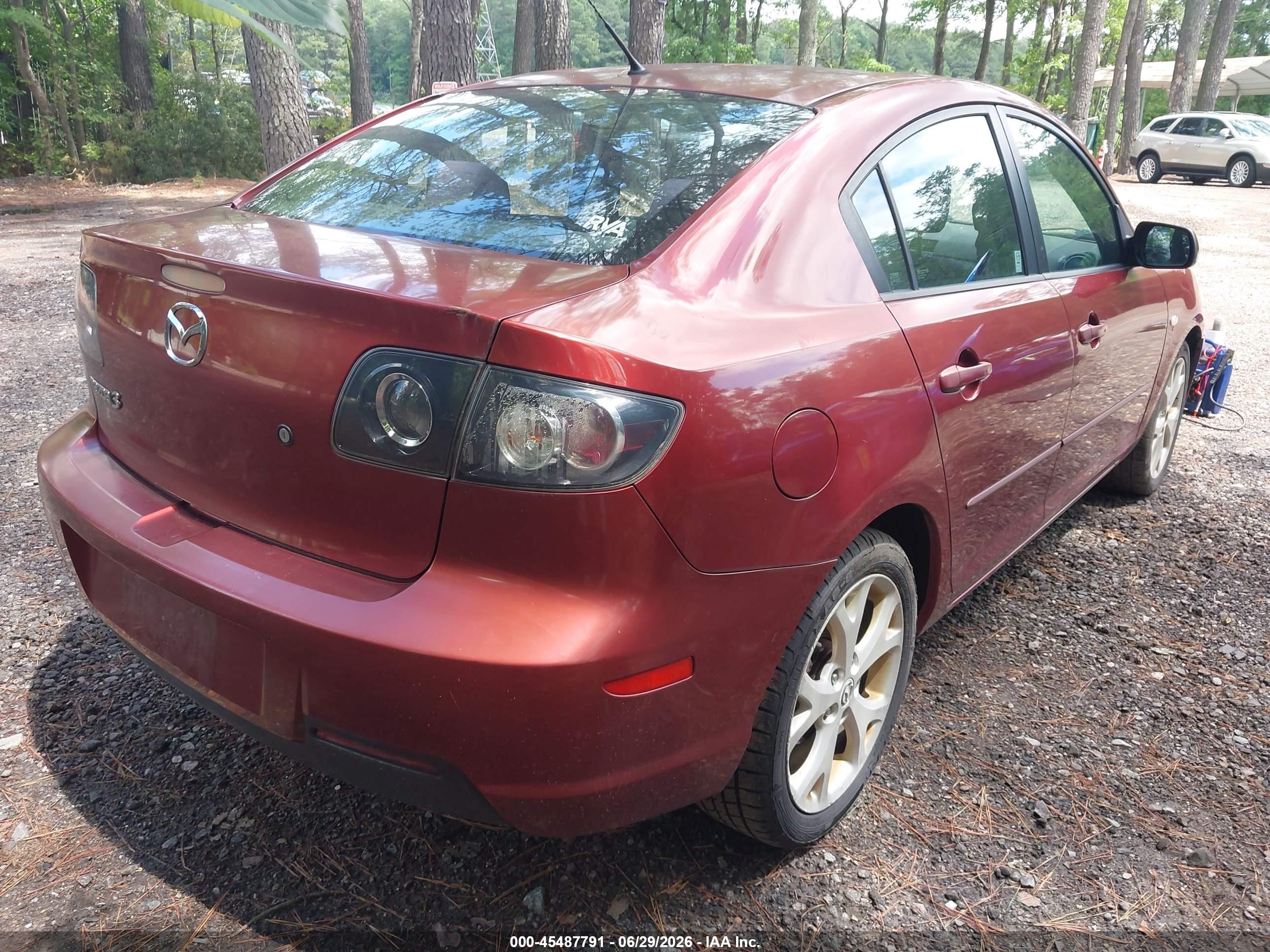 2009 Mazda Mazda3 I Maroon vin: JM1BK32F191241739