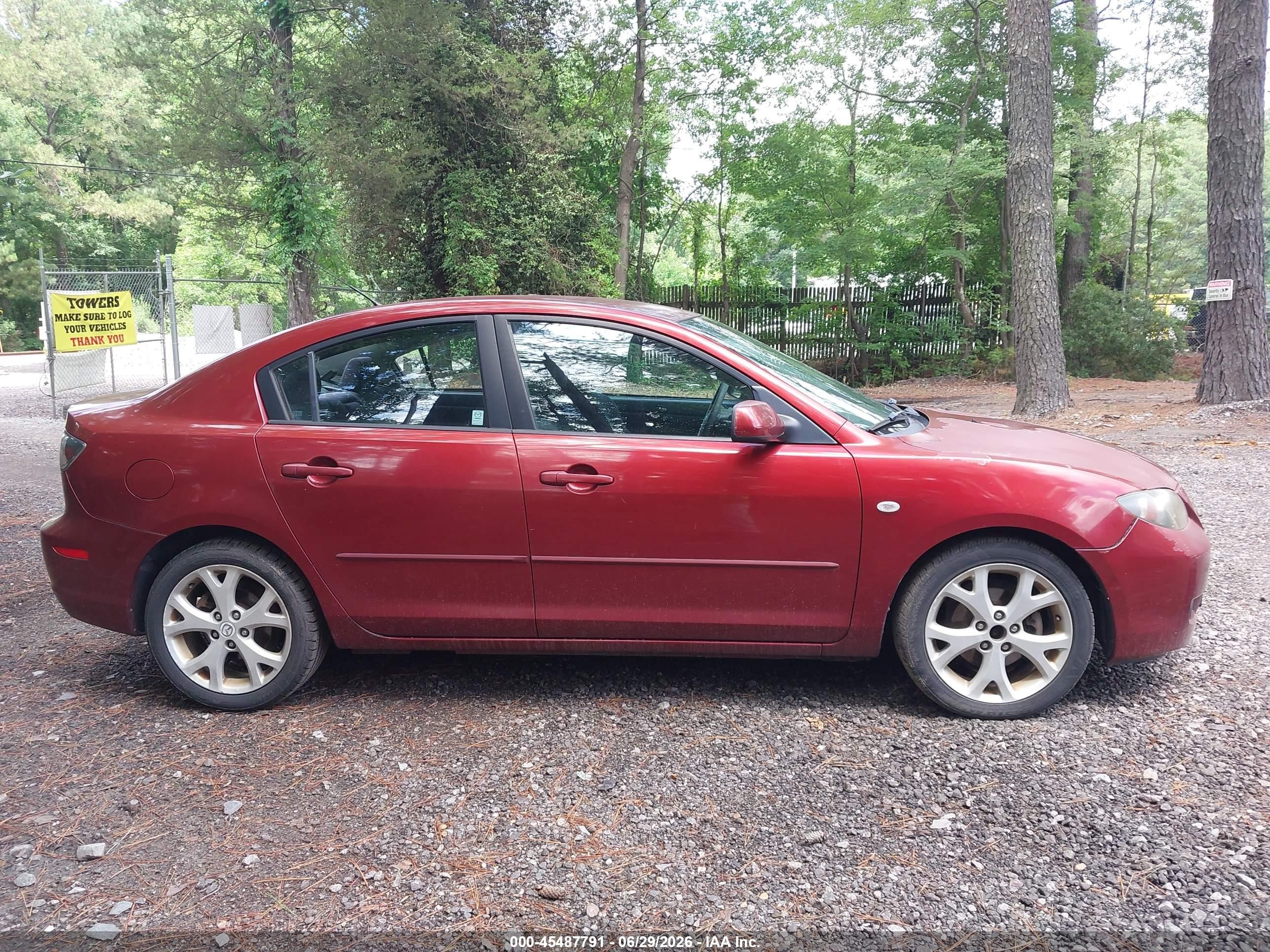 2009 Mazda Mazda3 I Maroon vin: JM1BK32F191241739