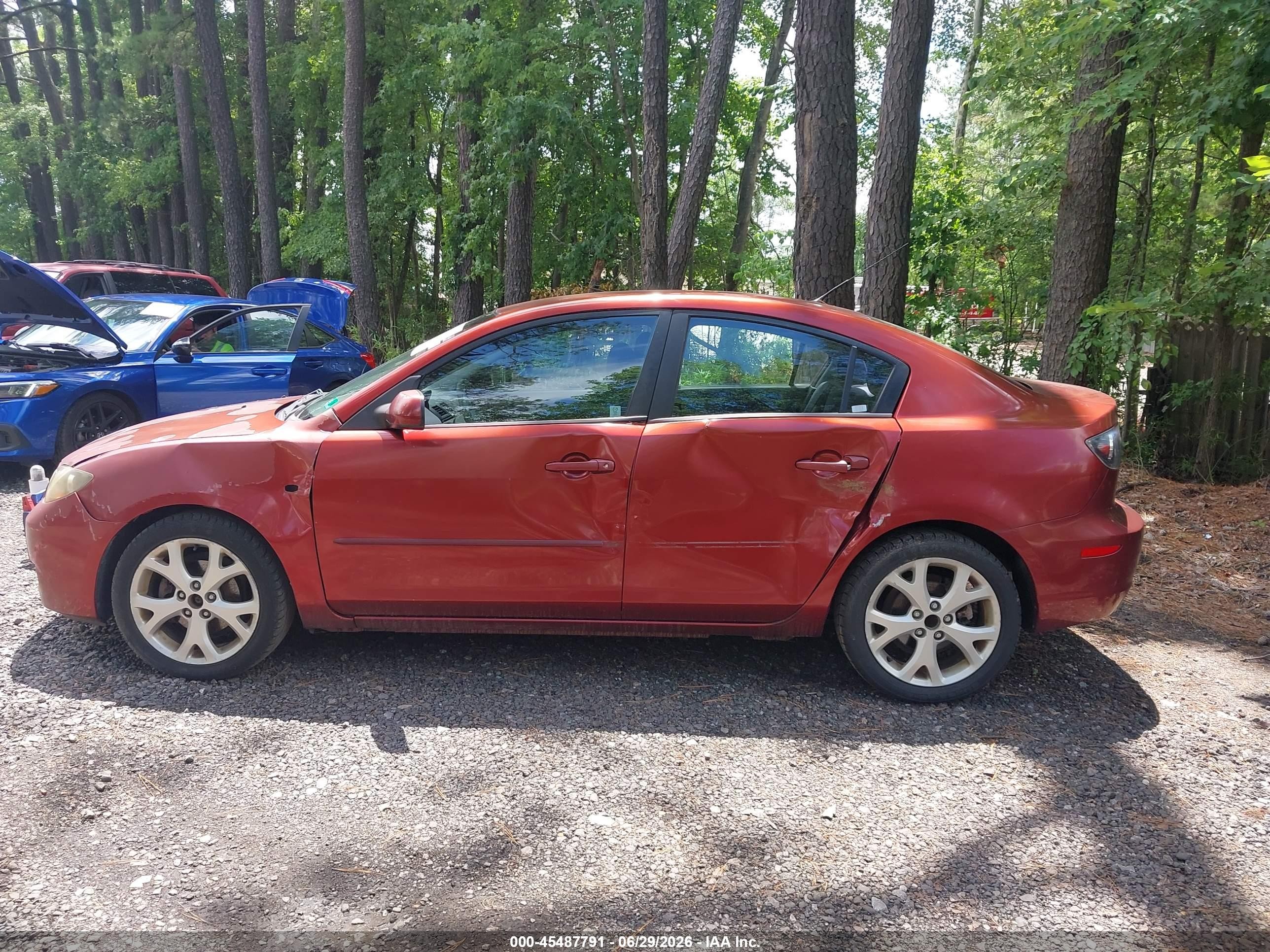 2009 Mazda Mazda3 I Maroon vin: JM1BK32F191241739