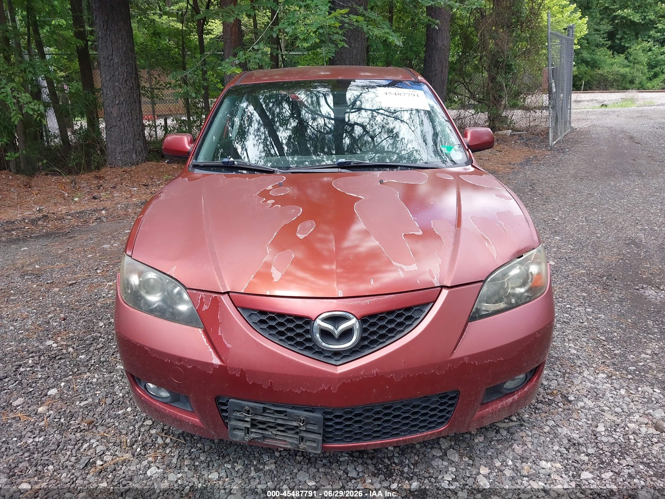 2009 Mazda Mazda3 I Maroon vin: JM1BK32F191241739