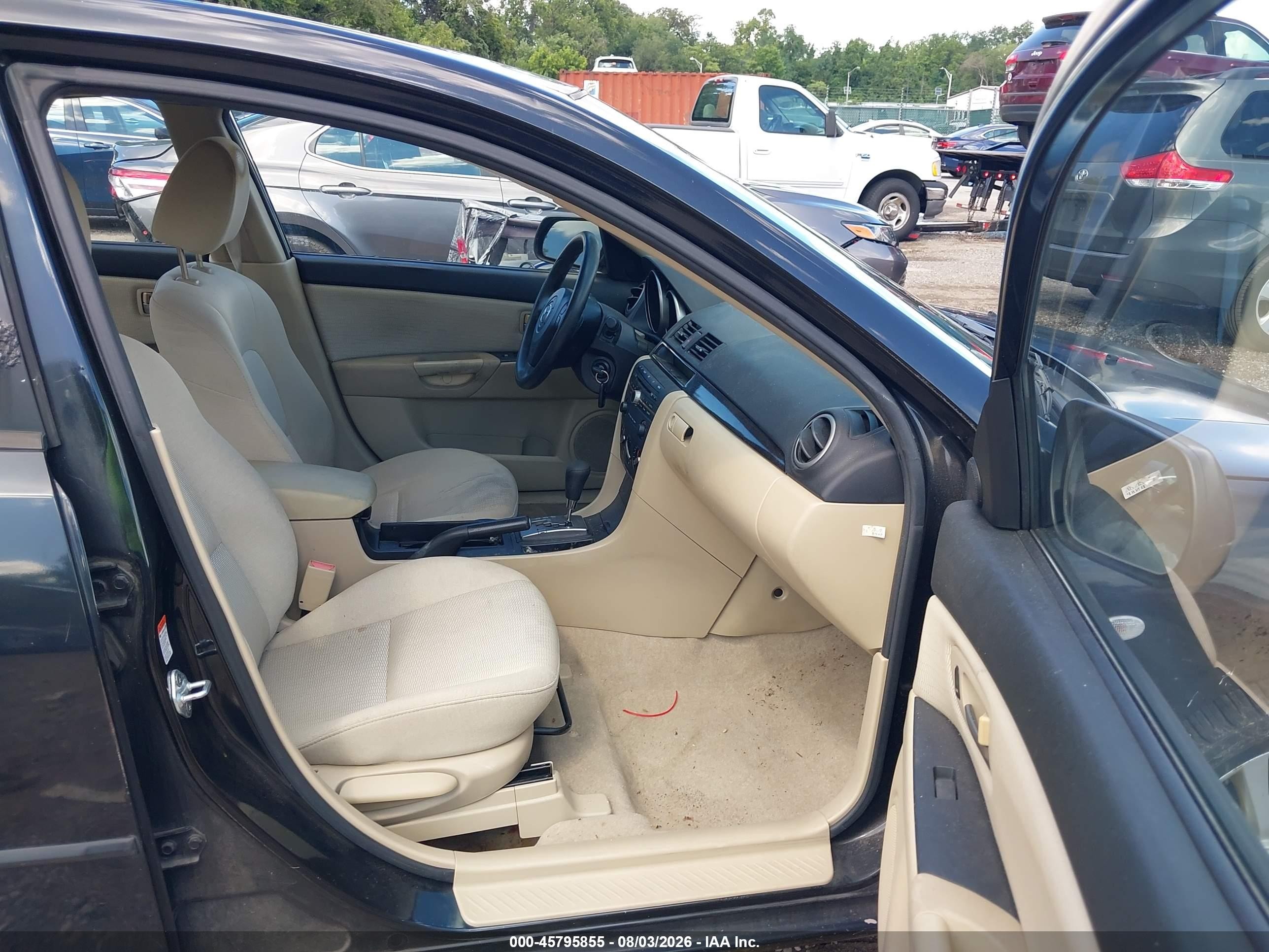 2007 Mazda Mazda3 I Black vin: JM1BK32F271711337