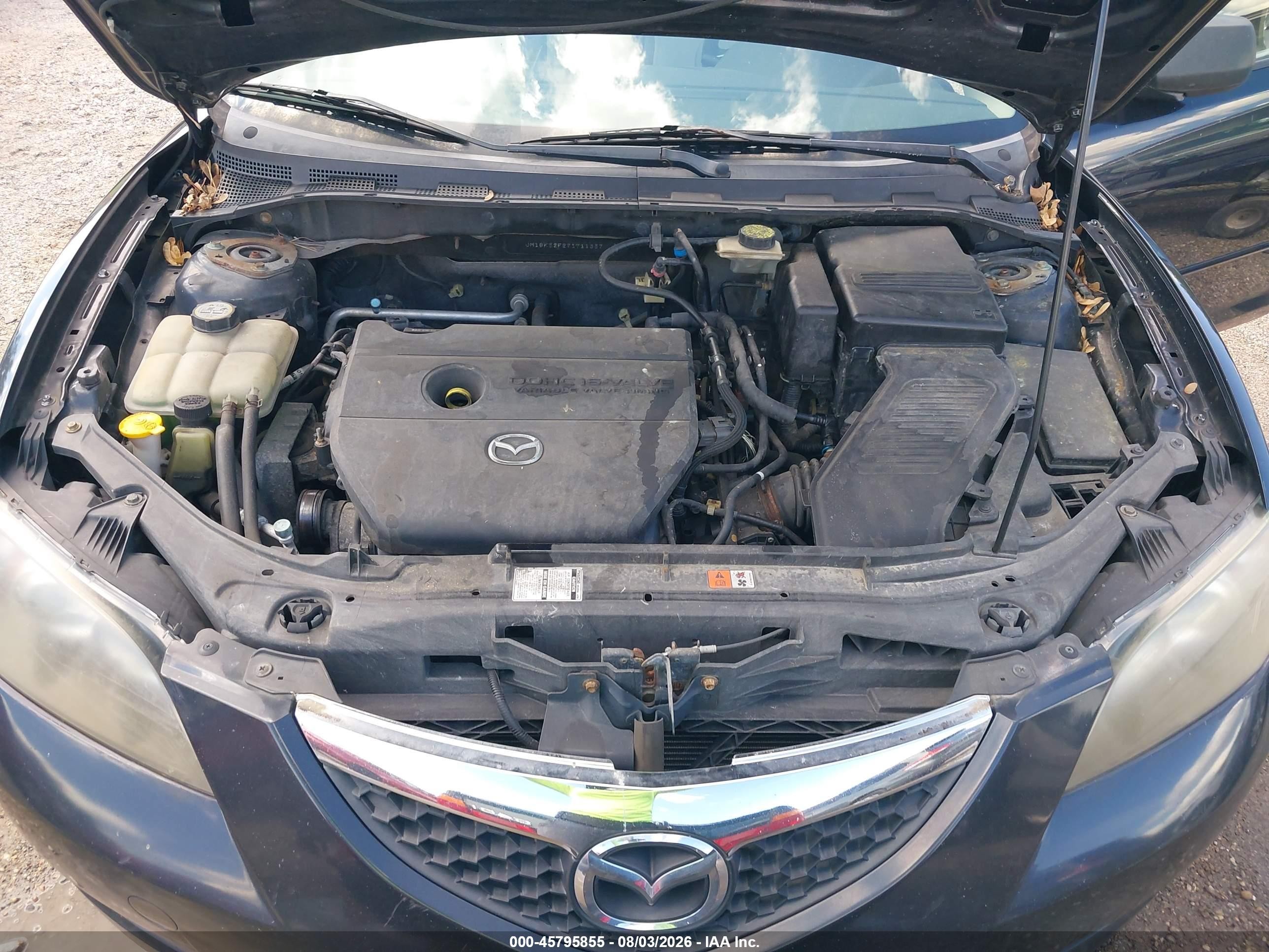 2007 Mazda Mazda3 I Black vin: JM1BK32F271711337