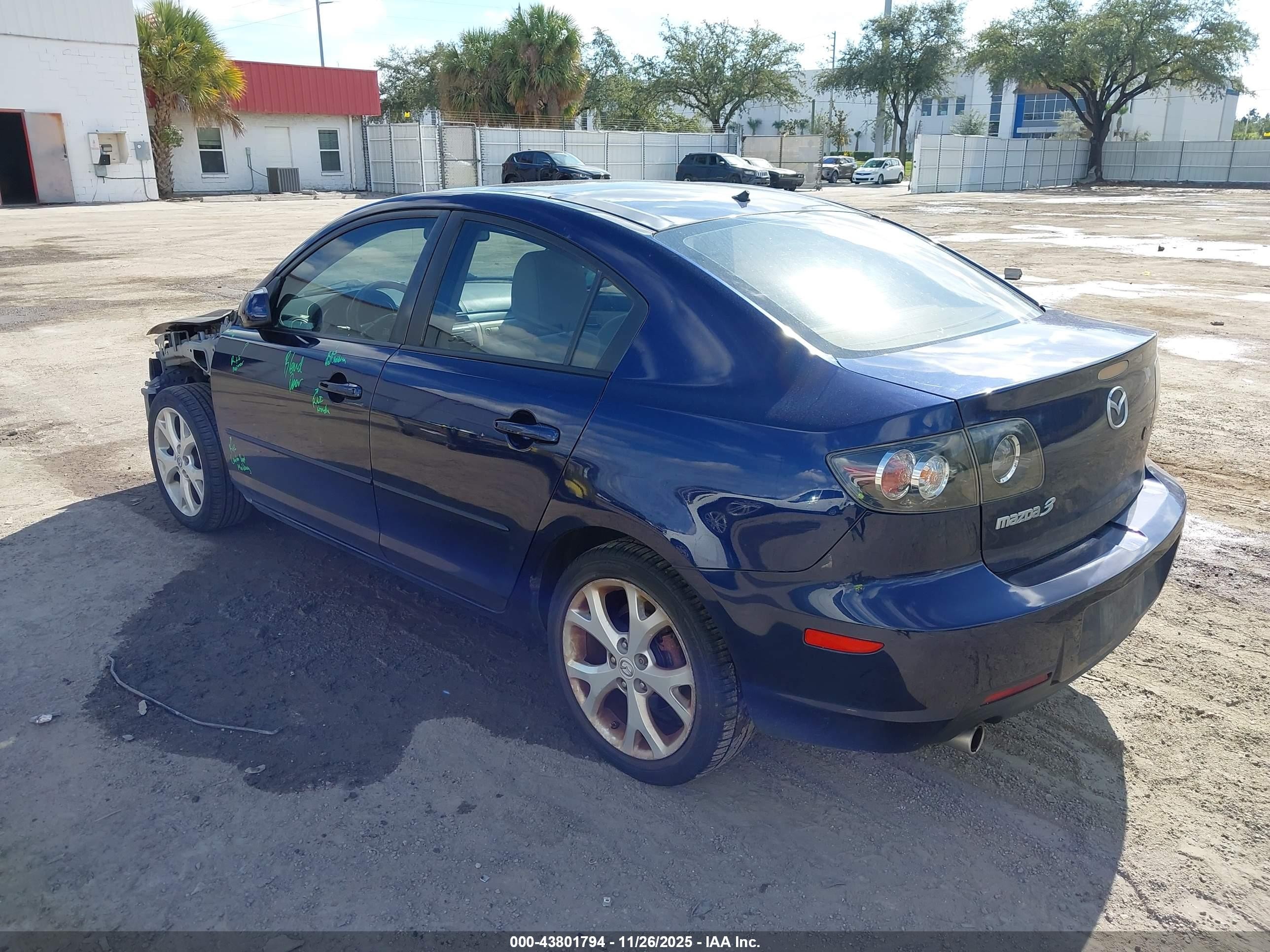 2008 Mazda Mazda3 I Touring Value Dark Blue vin: JM1BK32F281120295