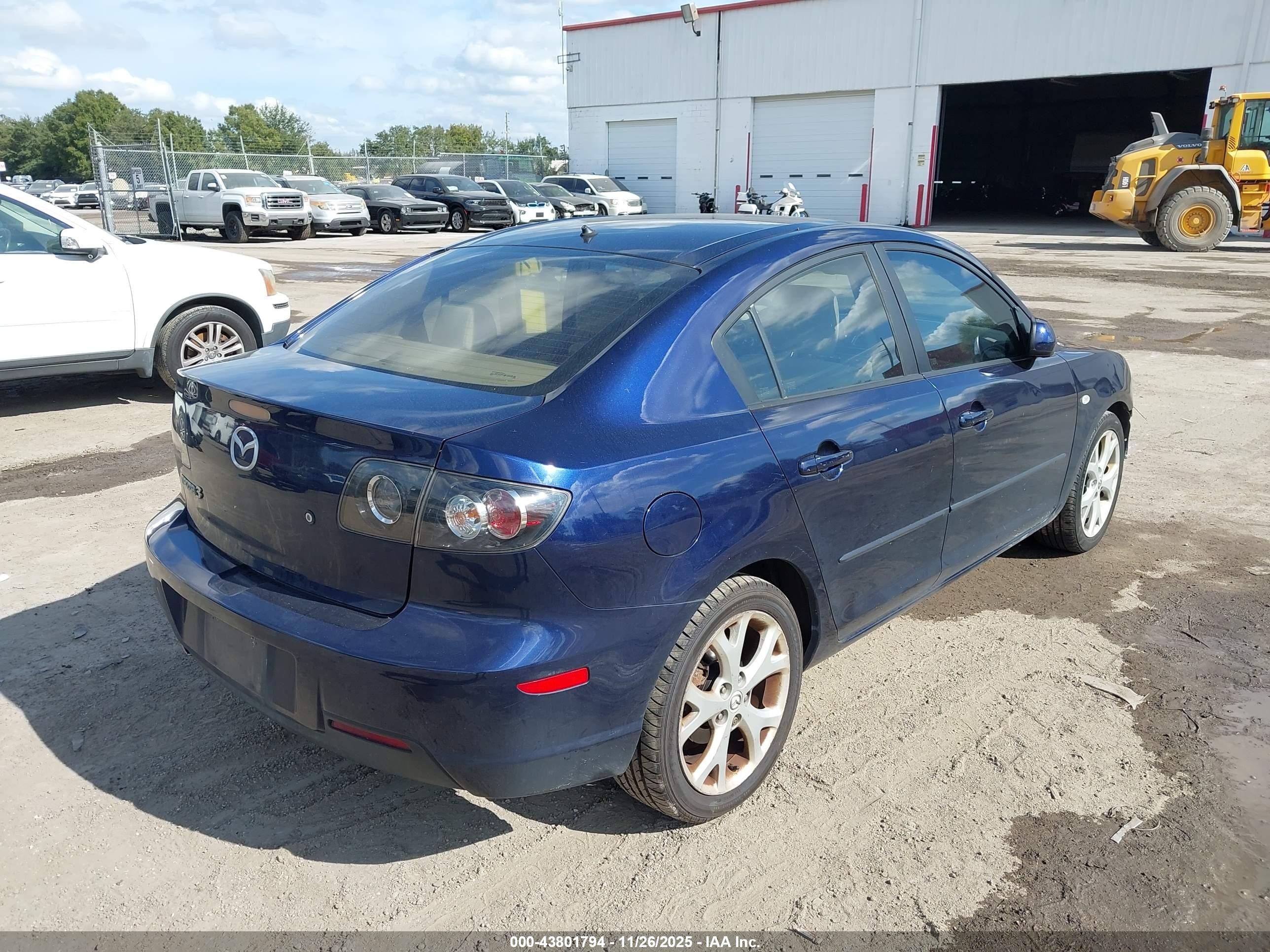 2008 Mazda Mazda3 I Touring Value Dark Blue vin: JM1BK32F281120295