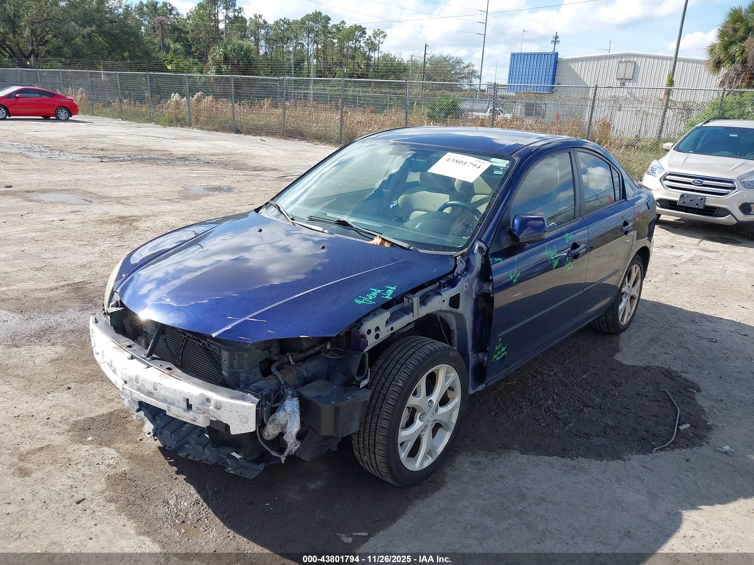 2008 Mazda Mazda3 I Touring Value Dark Blue vin: JM1BK32F281120295