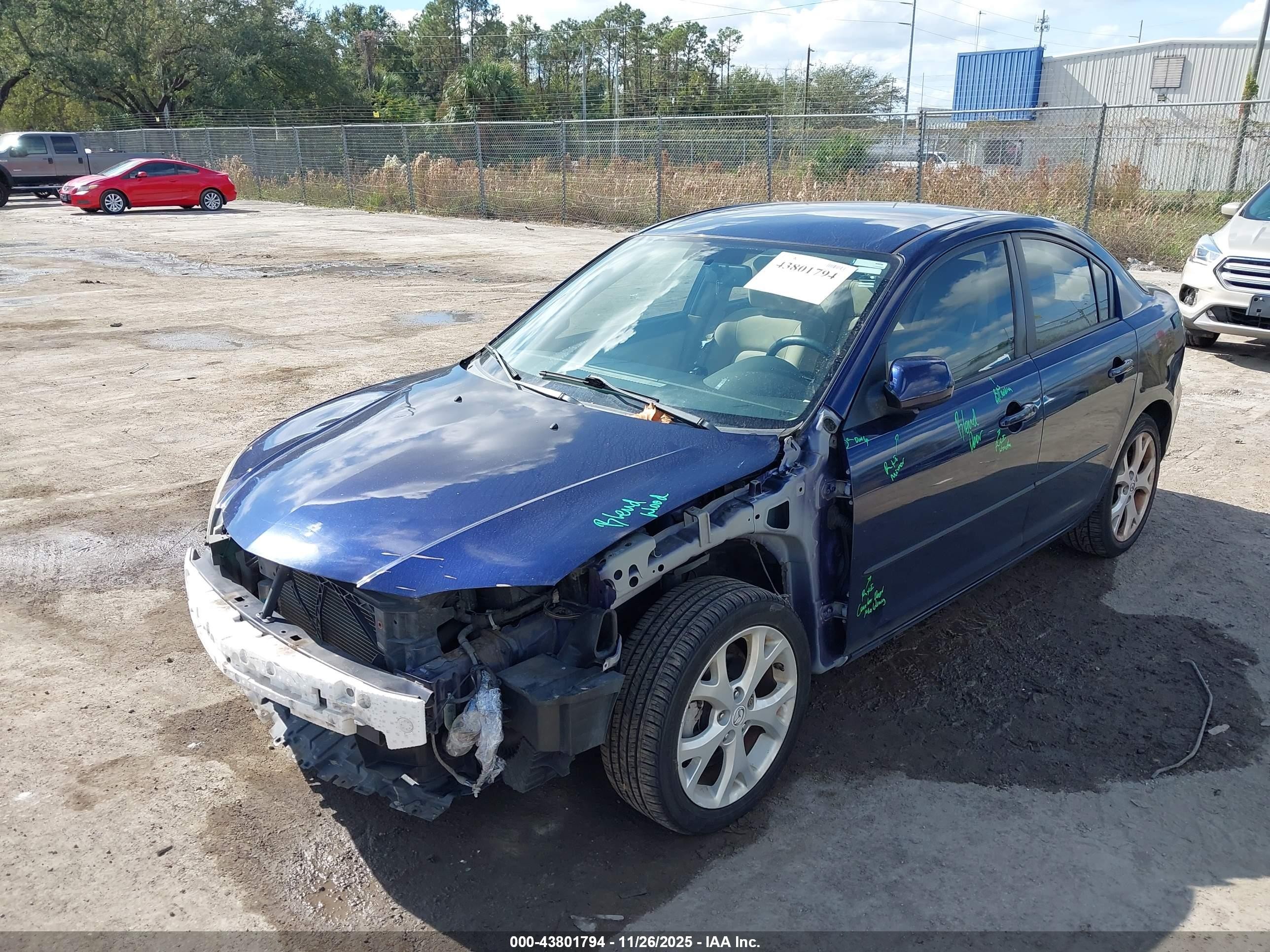 2008 Mazda Mazda3 I Touring Value Dark Blue vin: JM1BK32F281120295