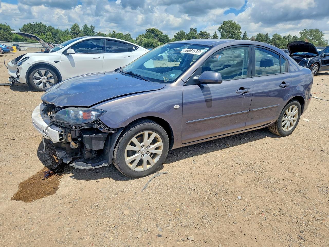 2008 Mazda 3 I Gray vin: JM1BK32F381864245